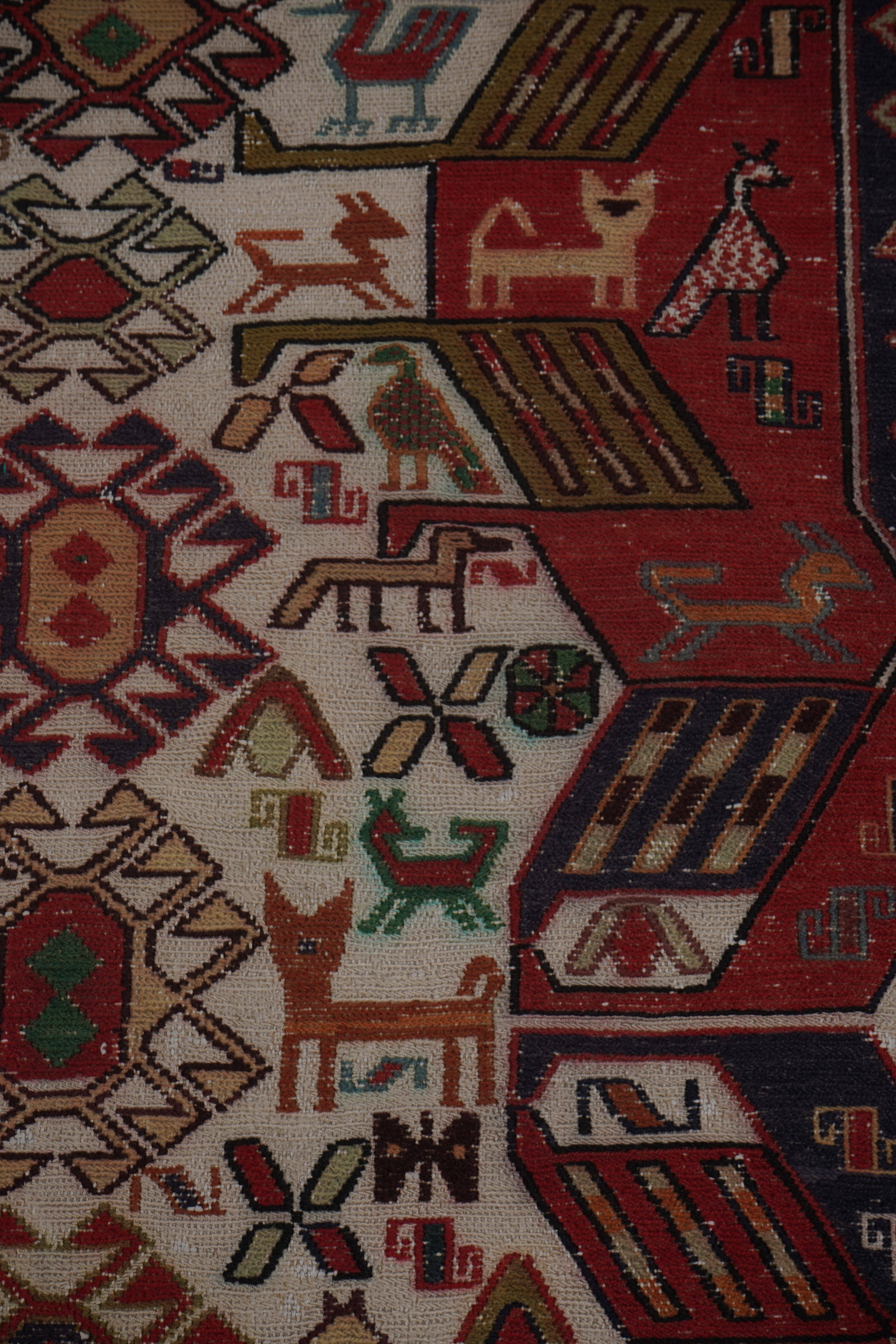 Vintage Soumac Kilim Rug 4' x 6'4''