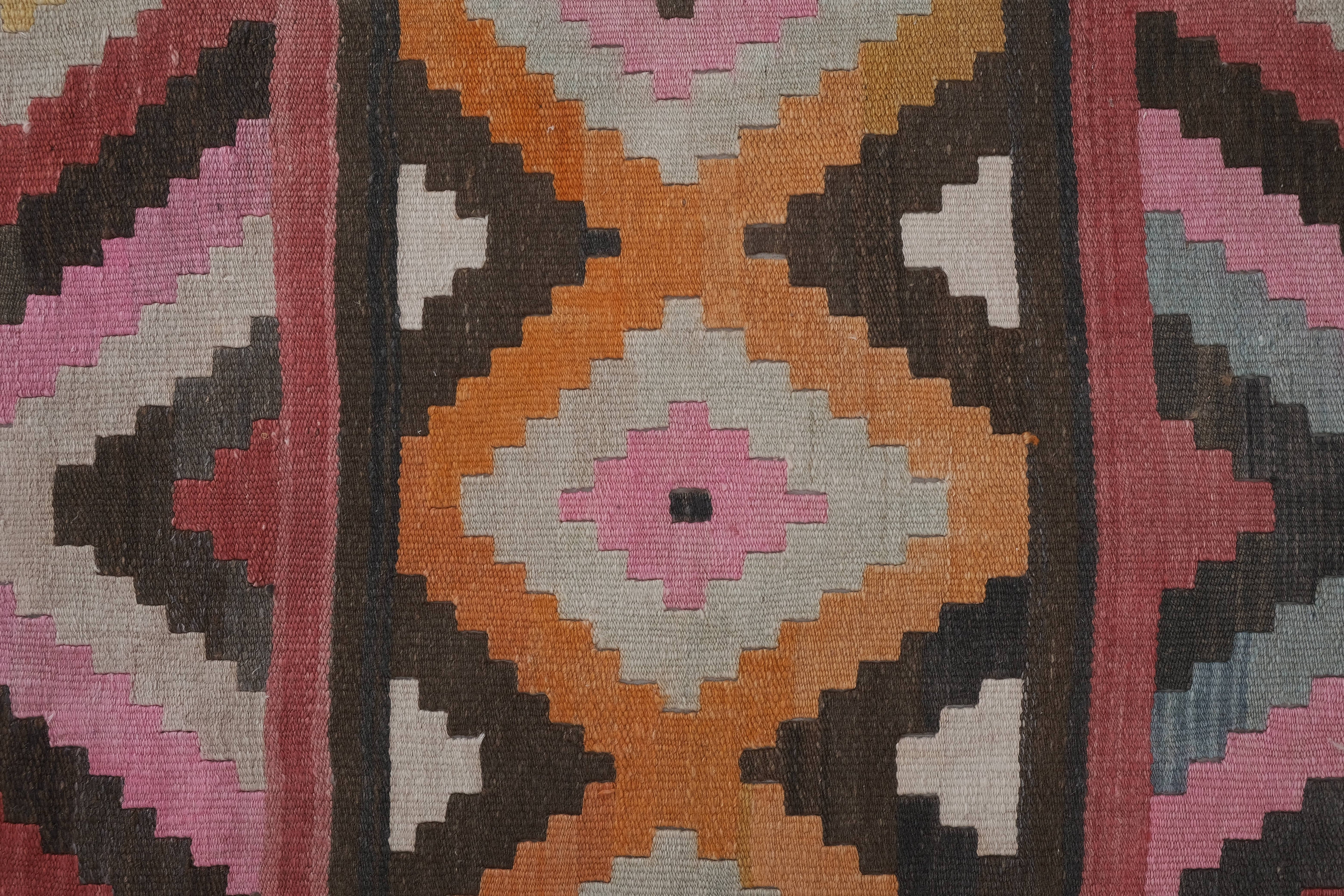 Vintage Turkish Kilim Runner 2'4'' x 21'6''