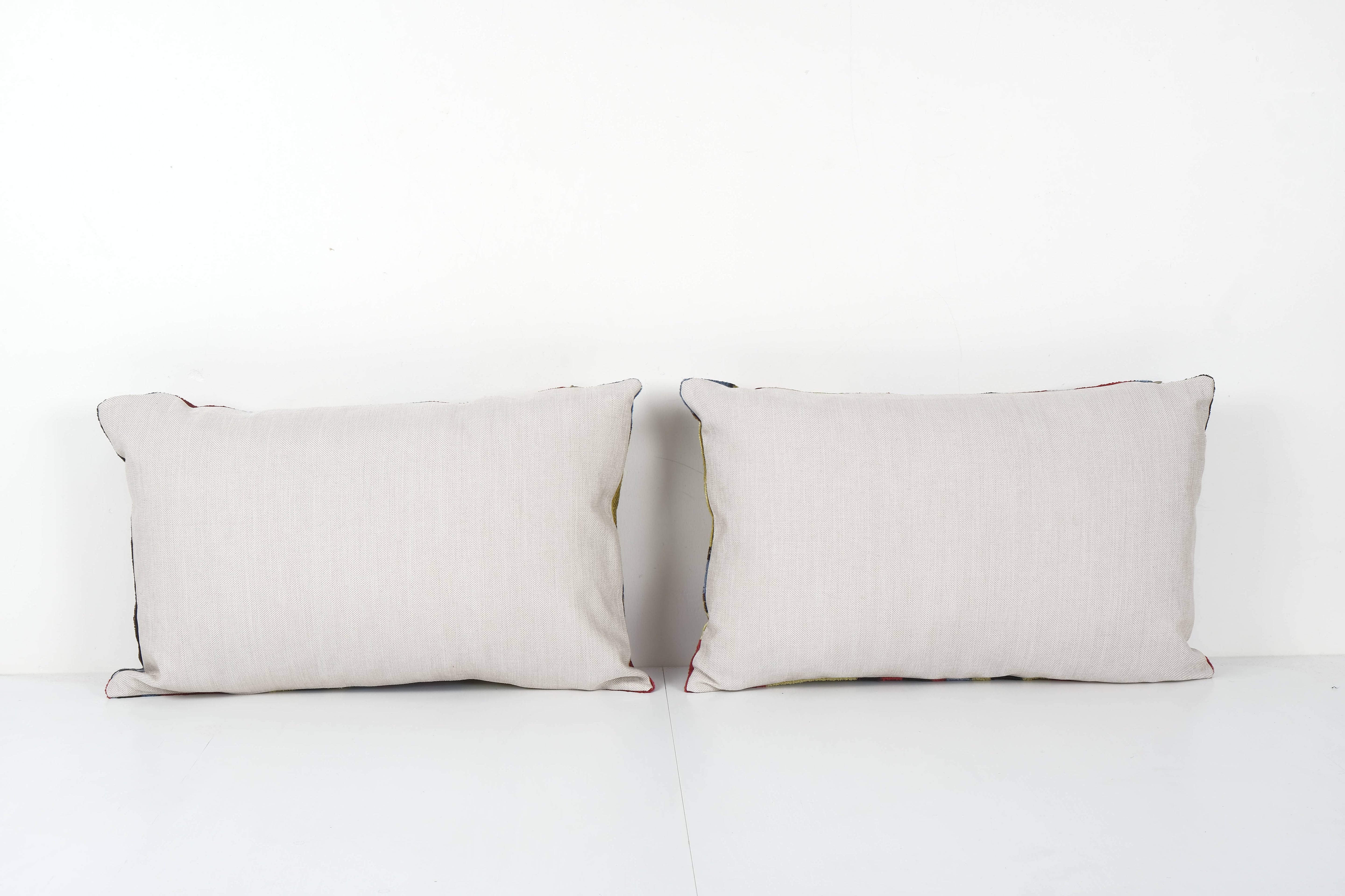 Silk Ikat Velvet Pillow Cover Set of 2 | 16'' x 24''