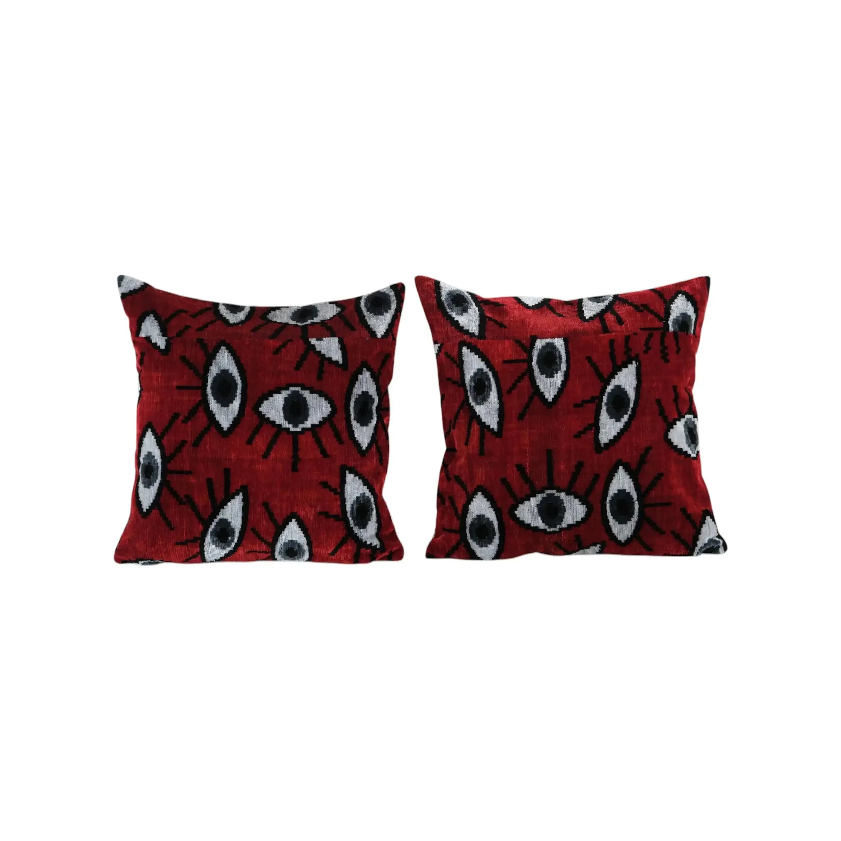 Silk Ikat Velvet Pillow Cover Set of 2 | 20'' x 20''