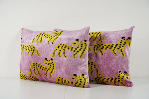 Silk Ikat Velvet Pillow Cover | 16'' x 48''