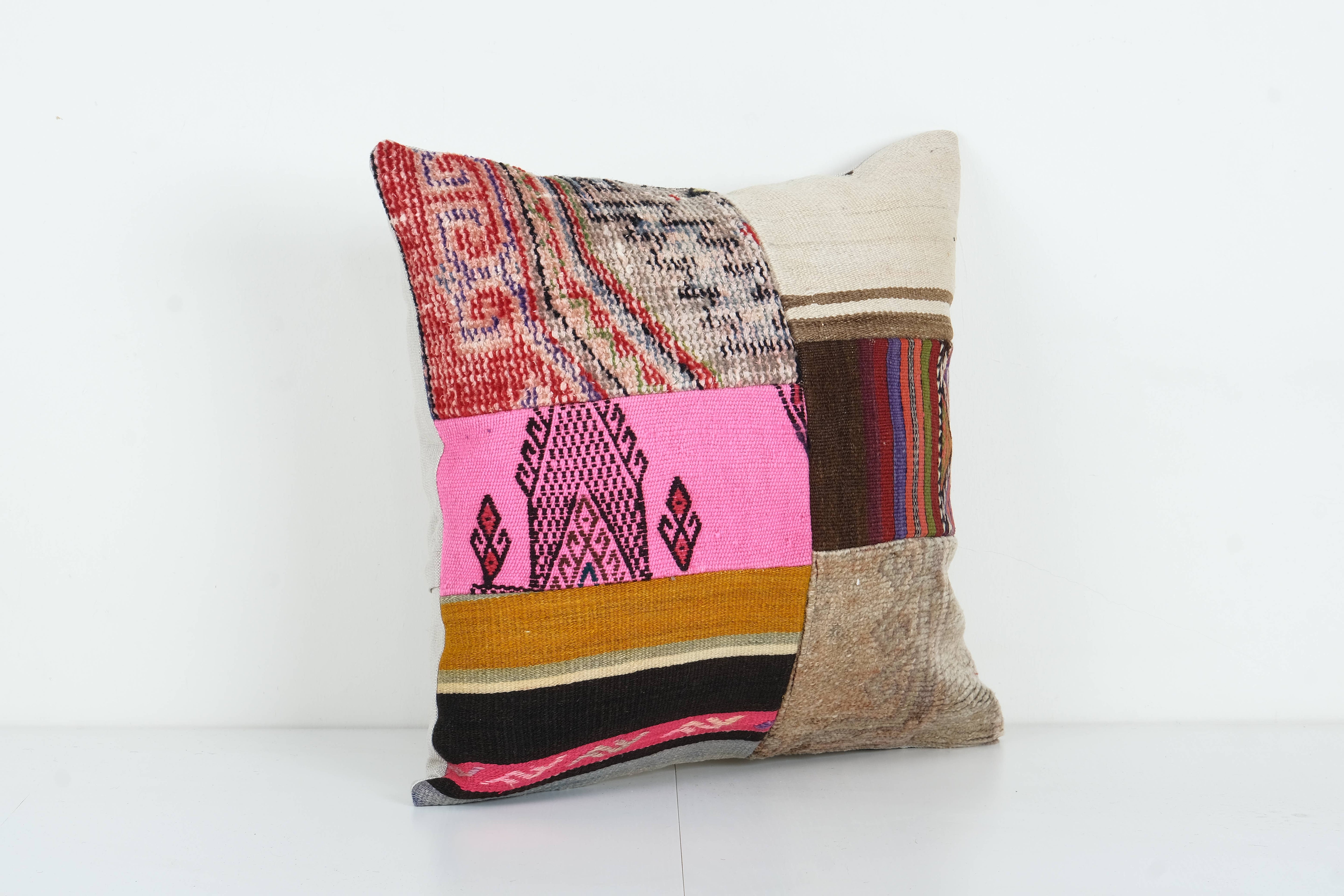 Kilim Patchwork Pillow Cover | 20'' x 20''