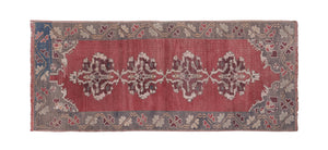 Vintage Turkish Anatolian Runner Rug 3'3'' x 7'8''