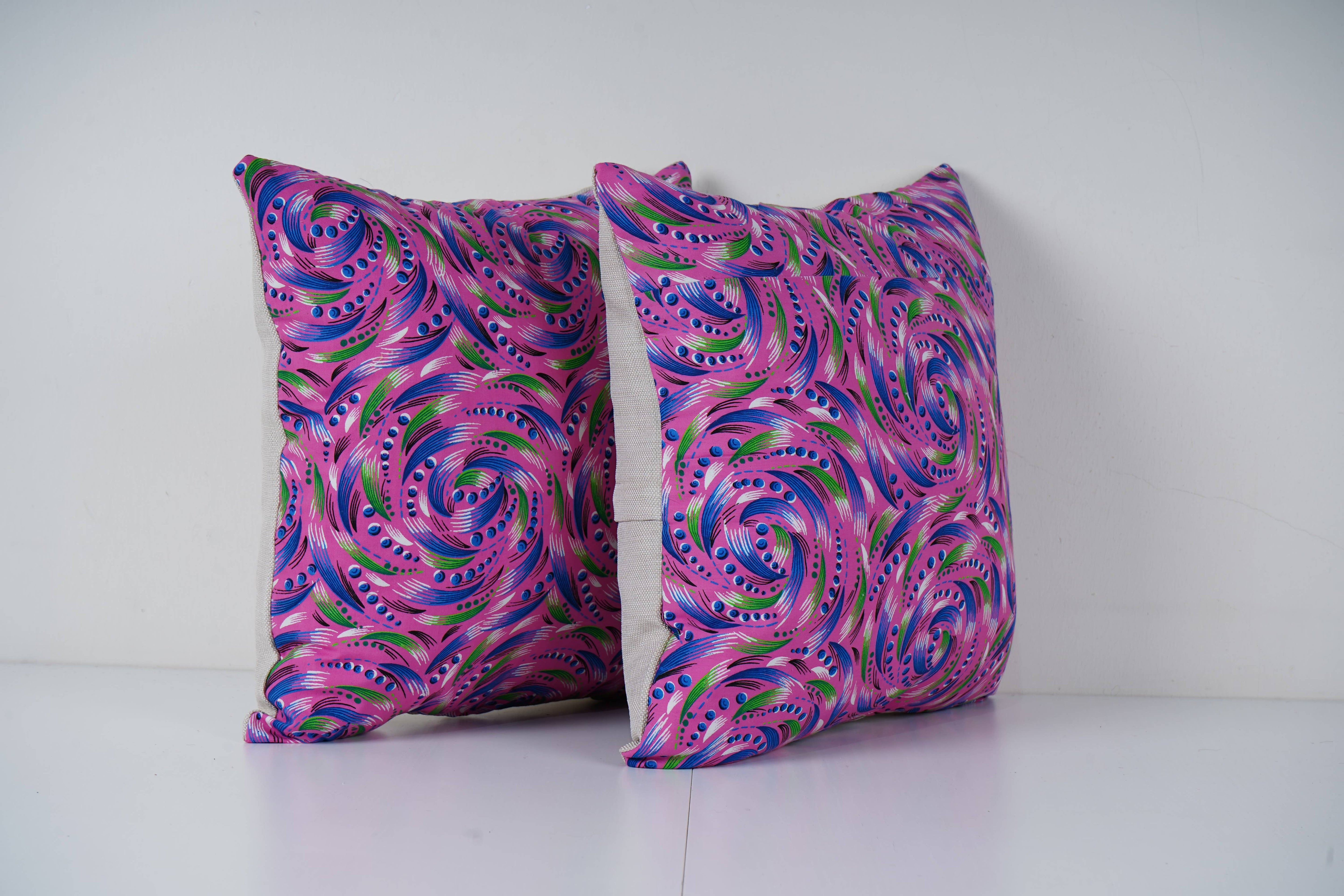 Uzbek Roller Printed Pillow Cover Set of 2 | 16'' x 16''