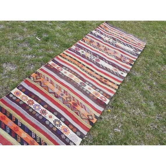 Vintage Turkish Kilim Runner 2'7'' x 9'8''