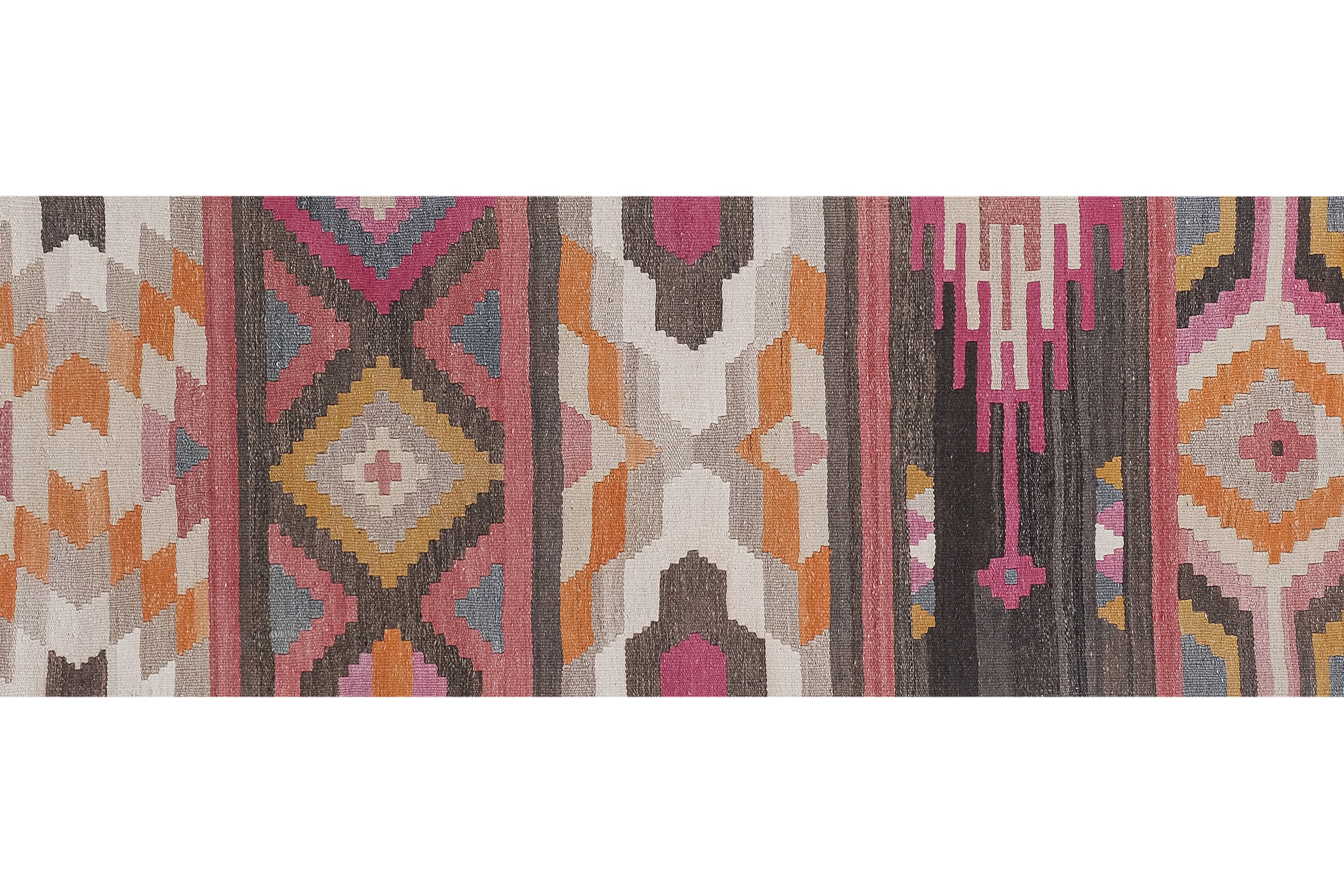 Vintage Turkish Kilim Runner 2'7'' x 9'
