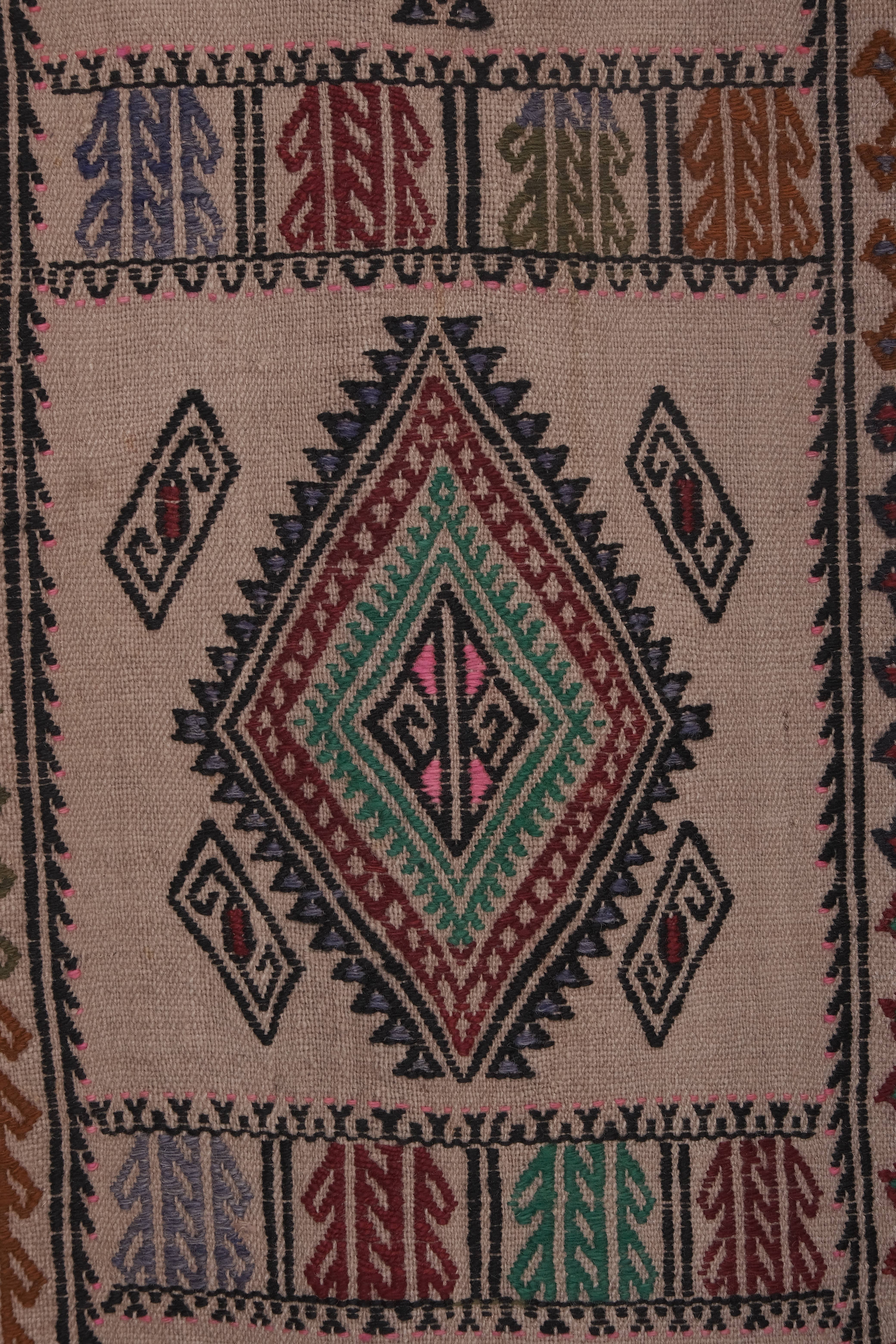 Vintage Turkish Anatolian Kilim Rug 5'3'' x 7'5''