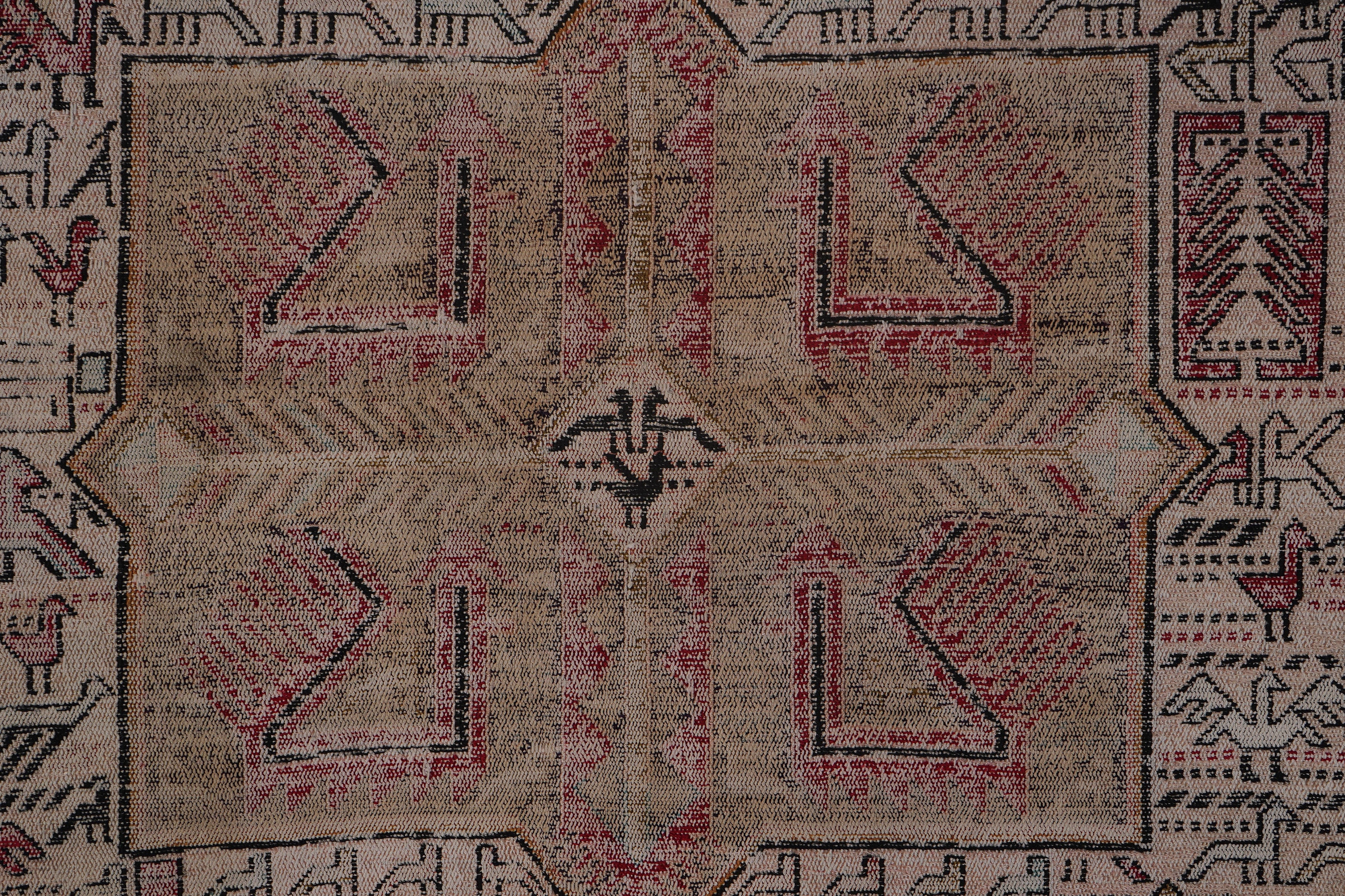 Vintage Soumac Kilim Rug 4' x 6'