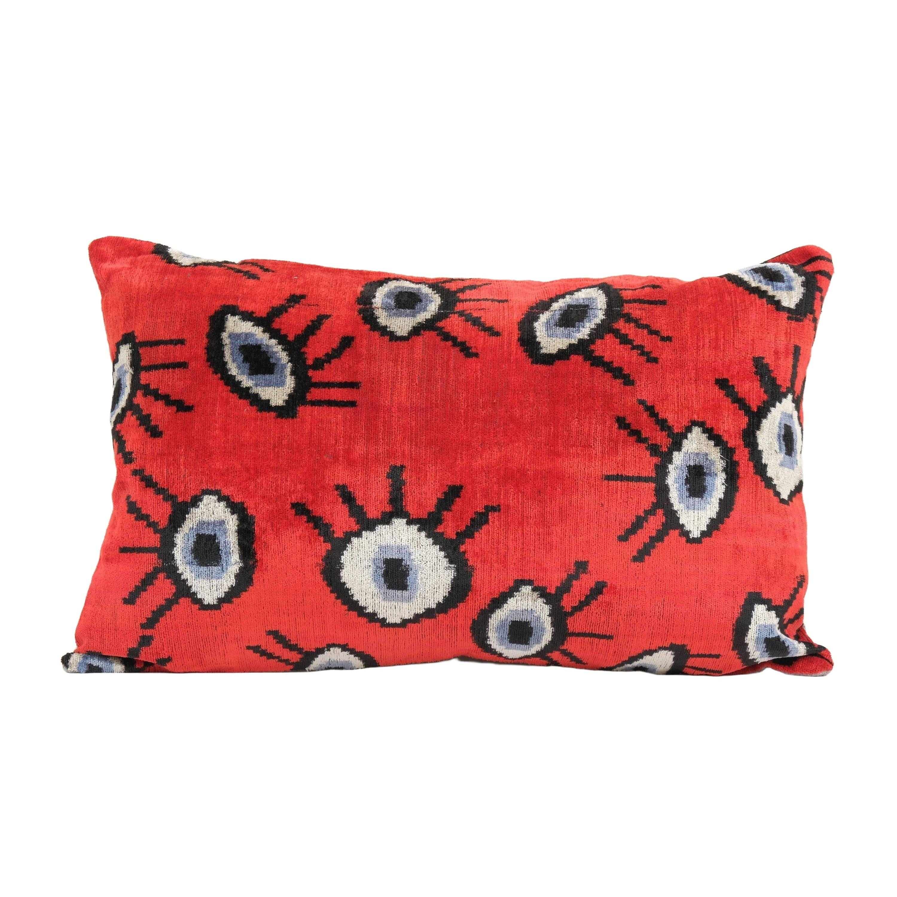 Silk Ikat Velvet Pillow Cover | 16'' x 24''