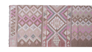 Vintage Turkish Kilim Runner 2'7'' x 19'10''