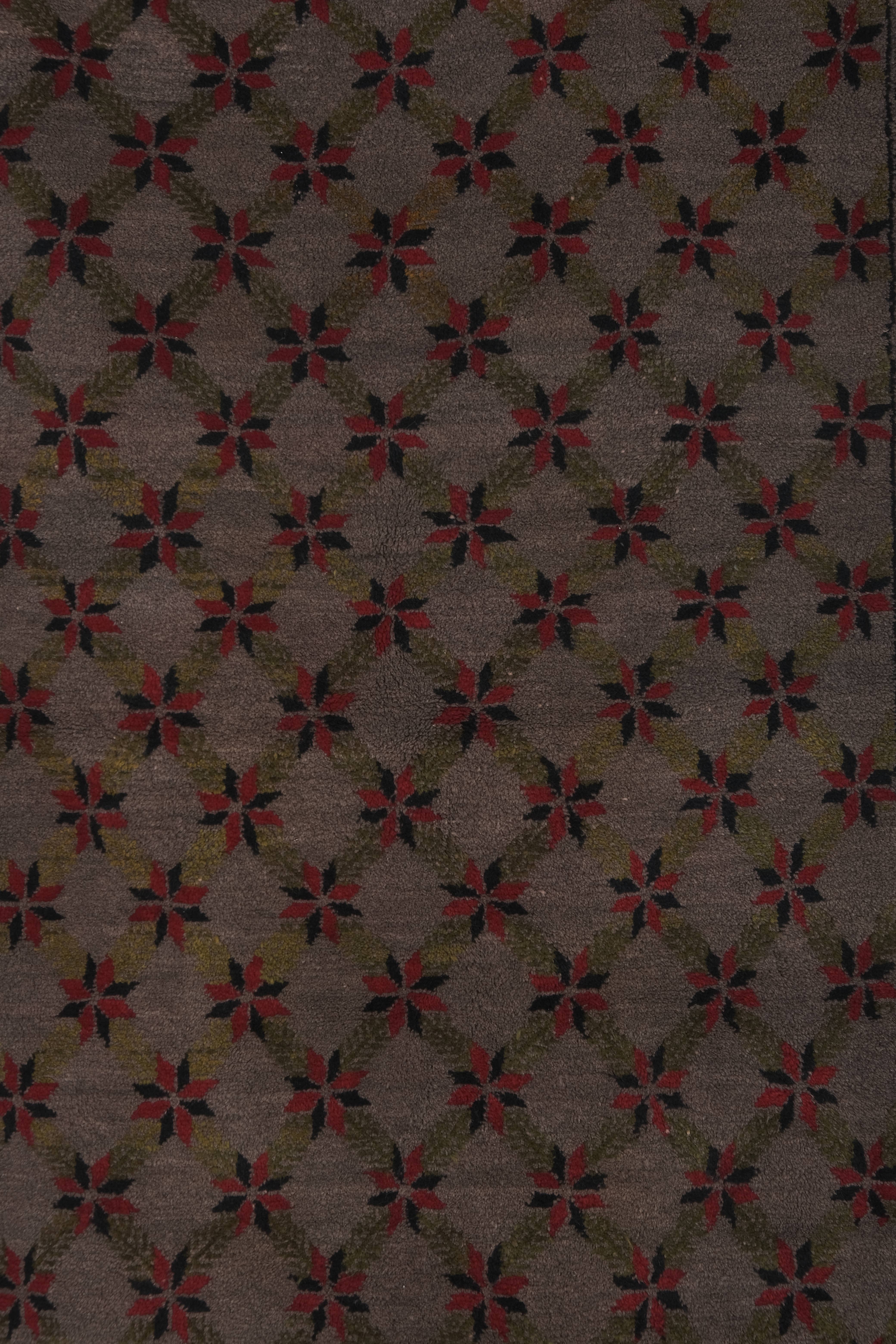 Vintage Turkish Shaggy Rug 3'9'' x 8'