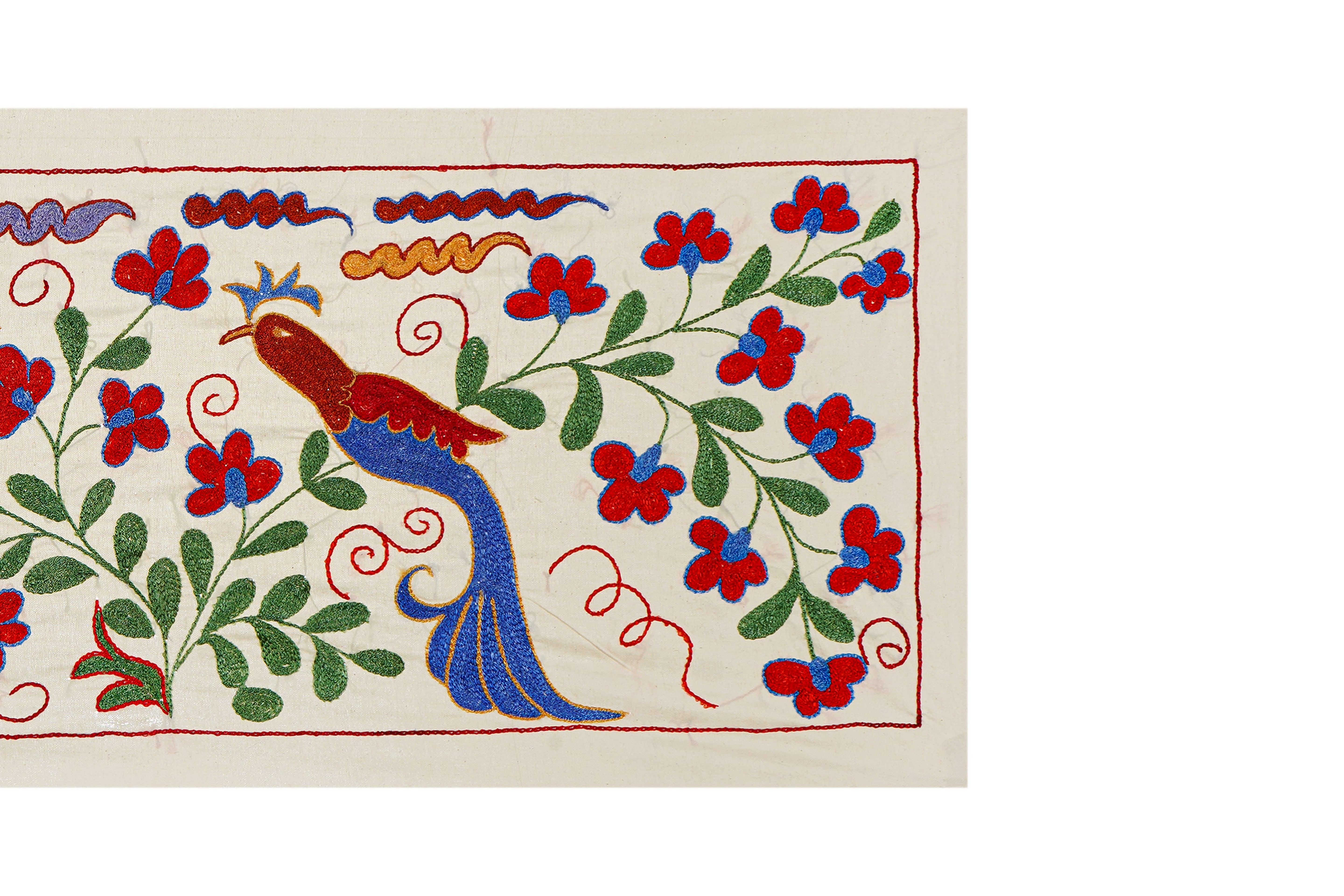 Bird Suzani Table Runner | 17'' x 38''
