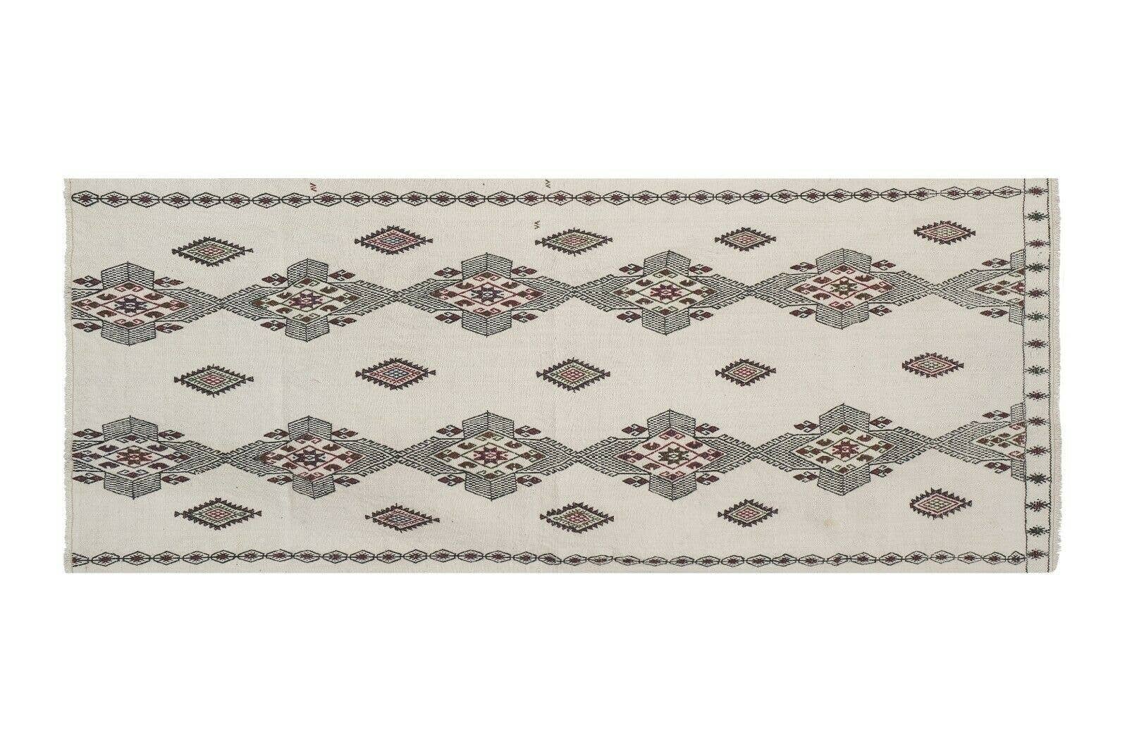 Vintage Turkish Kilim Rug 3'1'' x 7'1''