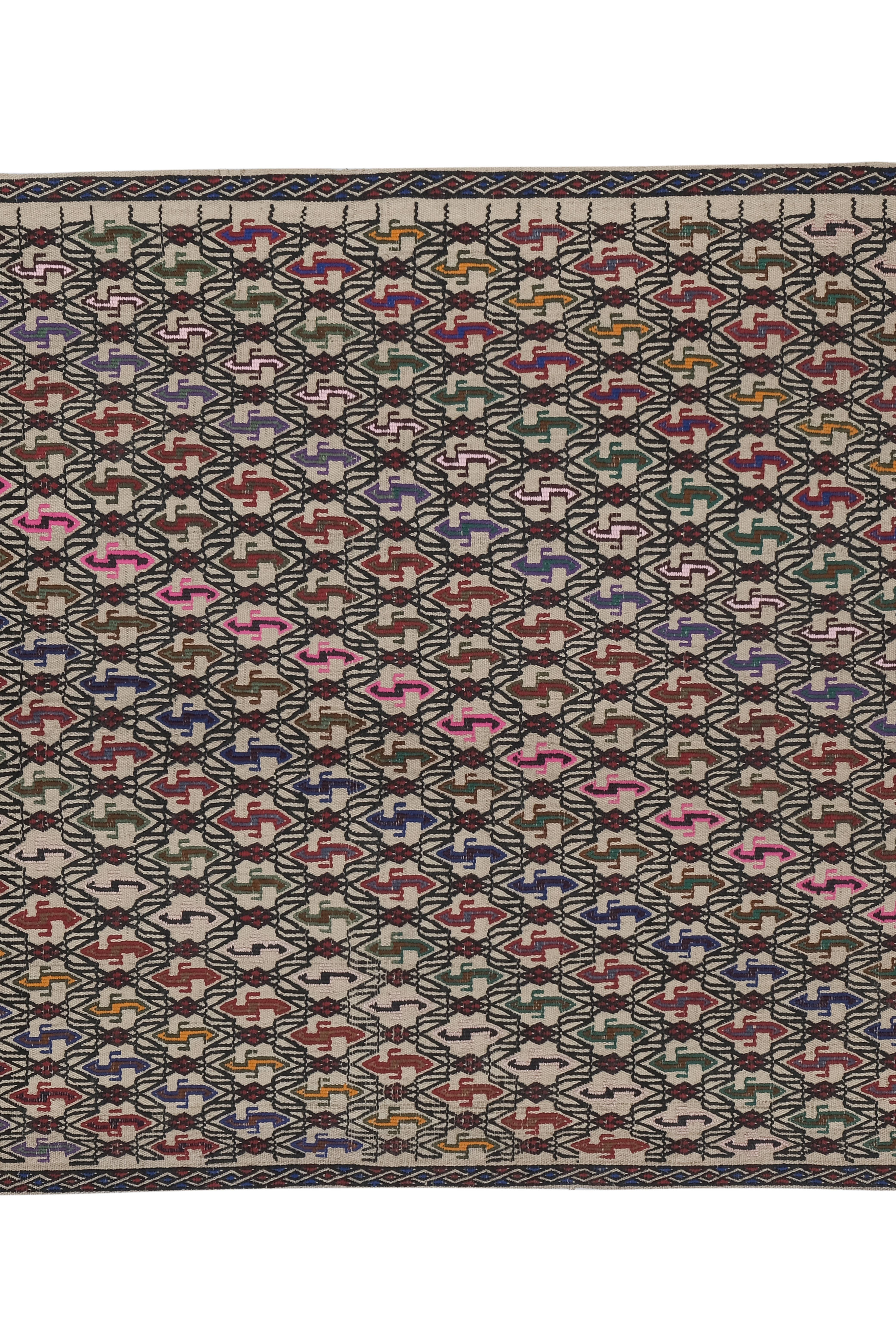 Vintage Turkish Kilim Rug 5'' x 9''