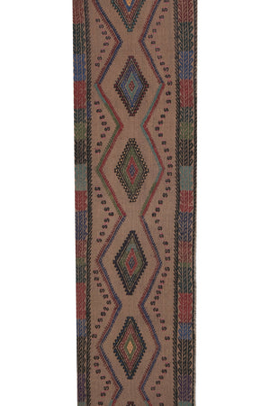 Vintage Turkish Kilim Runner 1'6'' x 13'2''