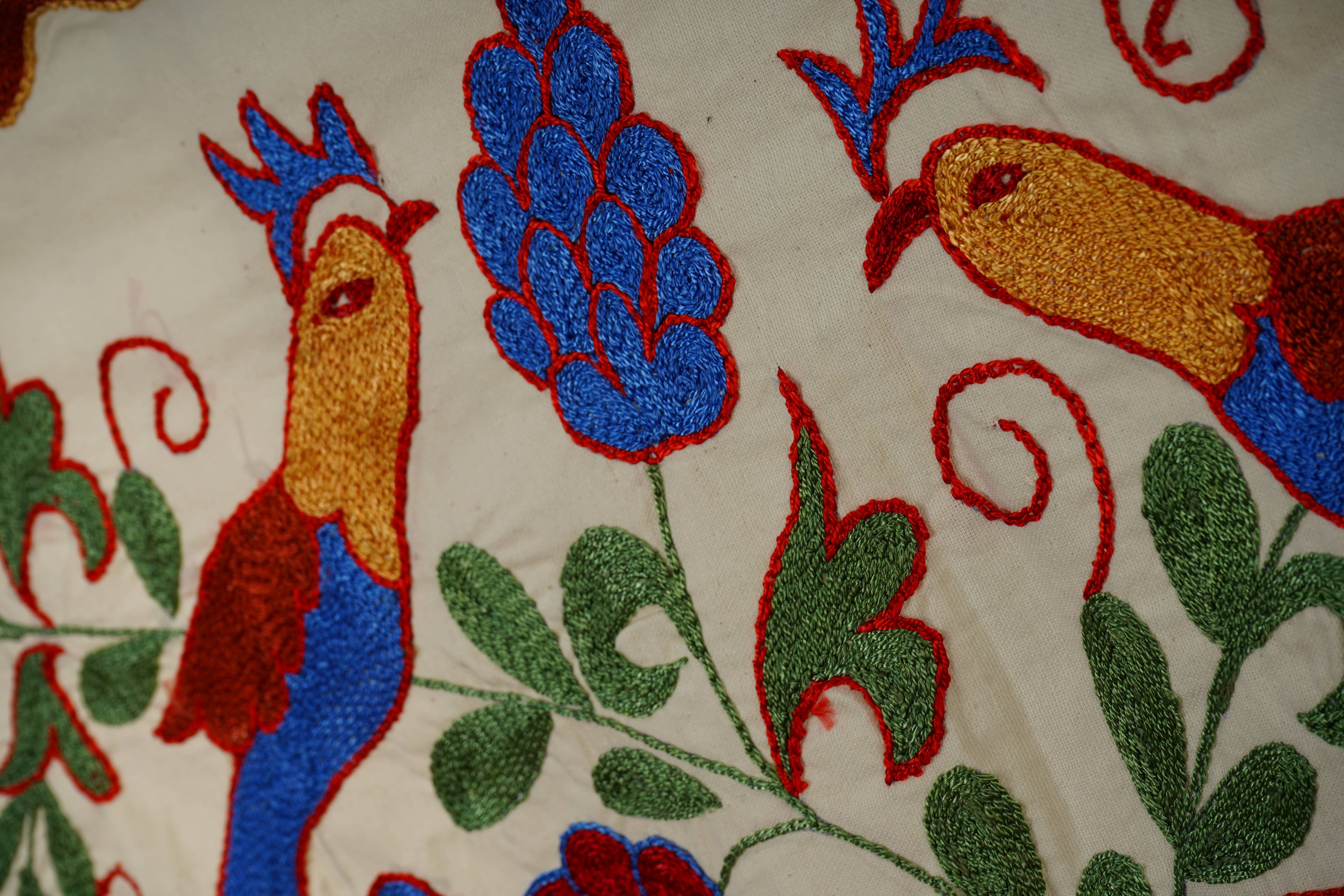 Bird Suzani Wall Hanging & Tablecloth | 17'' x 38''
