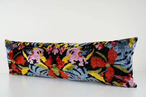 Silk Ikat Velvet Pillow Cover | 16'' x 47''