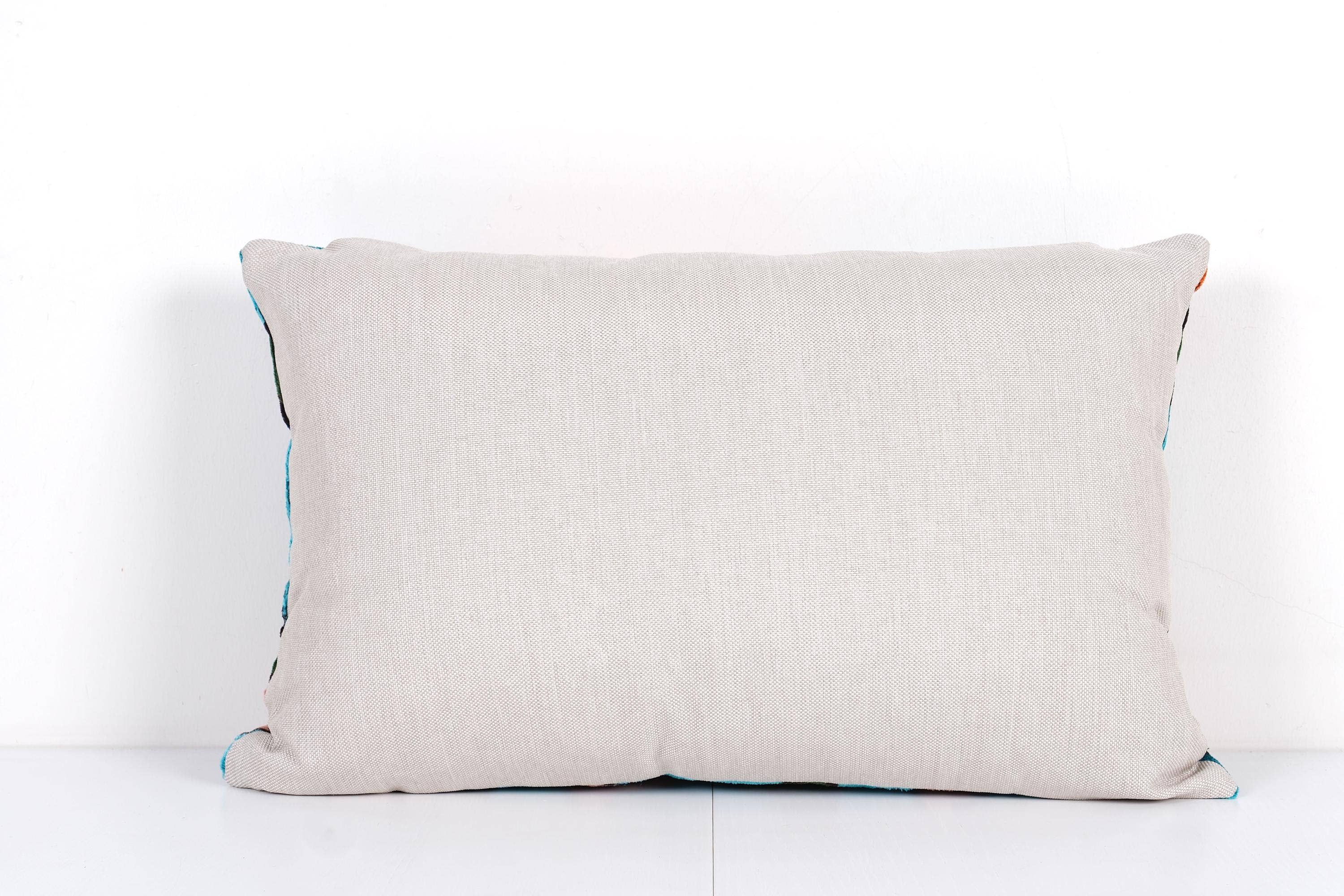 Silk Ikat Velvet Pillow Cover | 16'' x 24''