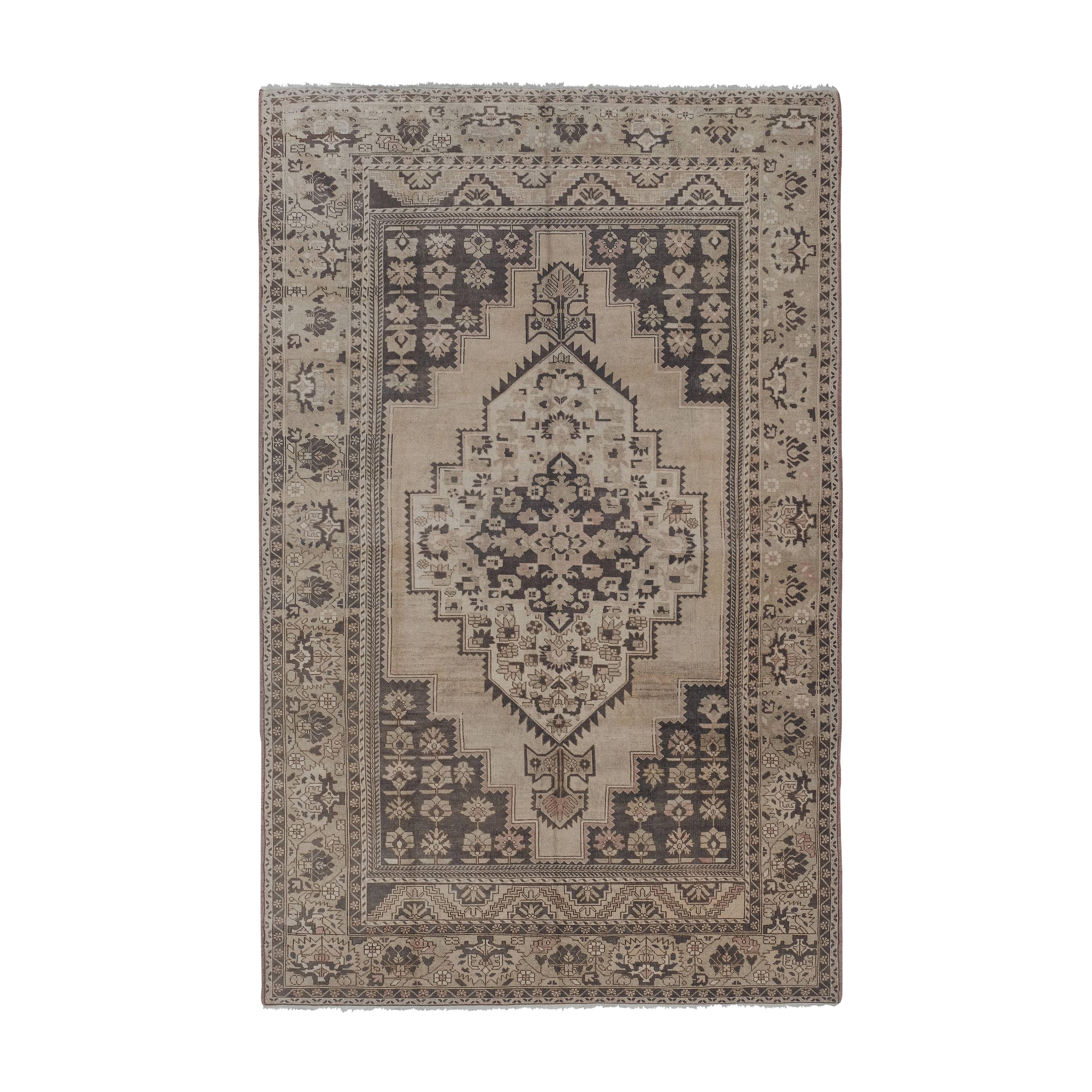 Vintage Turkish Konya Rug 7'7'' x 12'2''