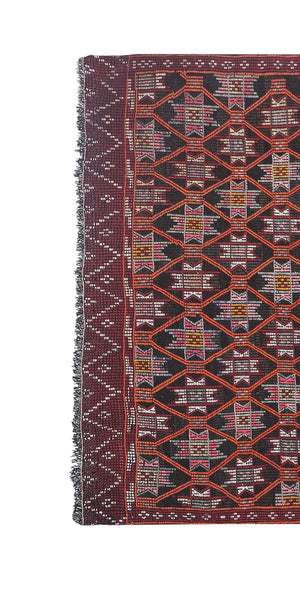 Vintage Turkish Jajim Rug 5'2'' x 8'9''