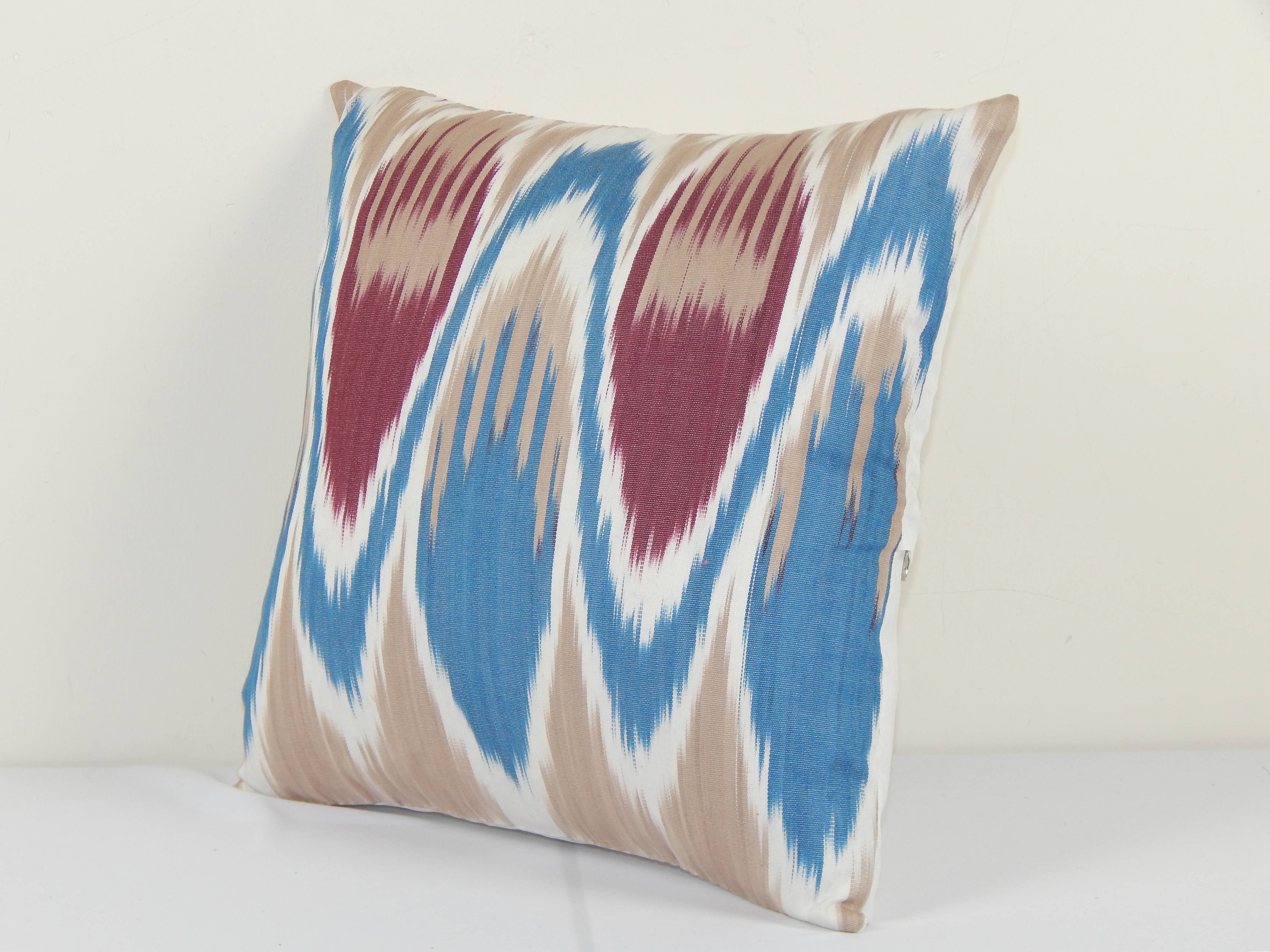 Silk Ikat Velvet Pillow Cover | 13'' x 13''
