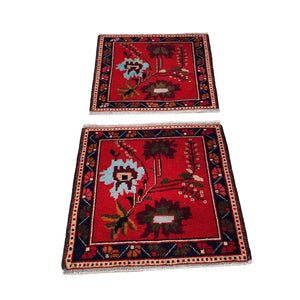 Vintage Turkish Yastik Rugs Set of 2 | 29'' x 31''