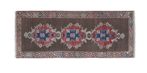 Vintage Turkish Anatolian Runner Rug 2'7'' x 7'2''