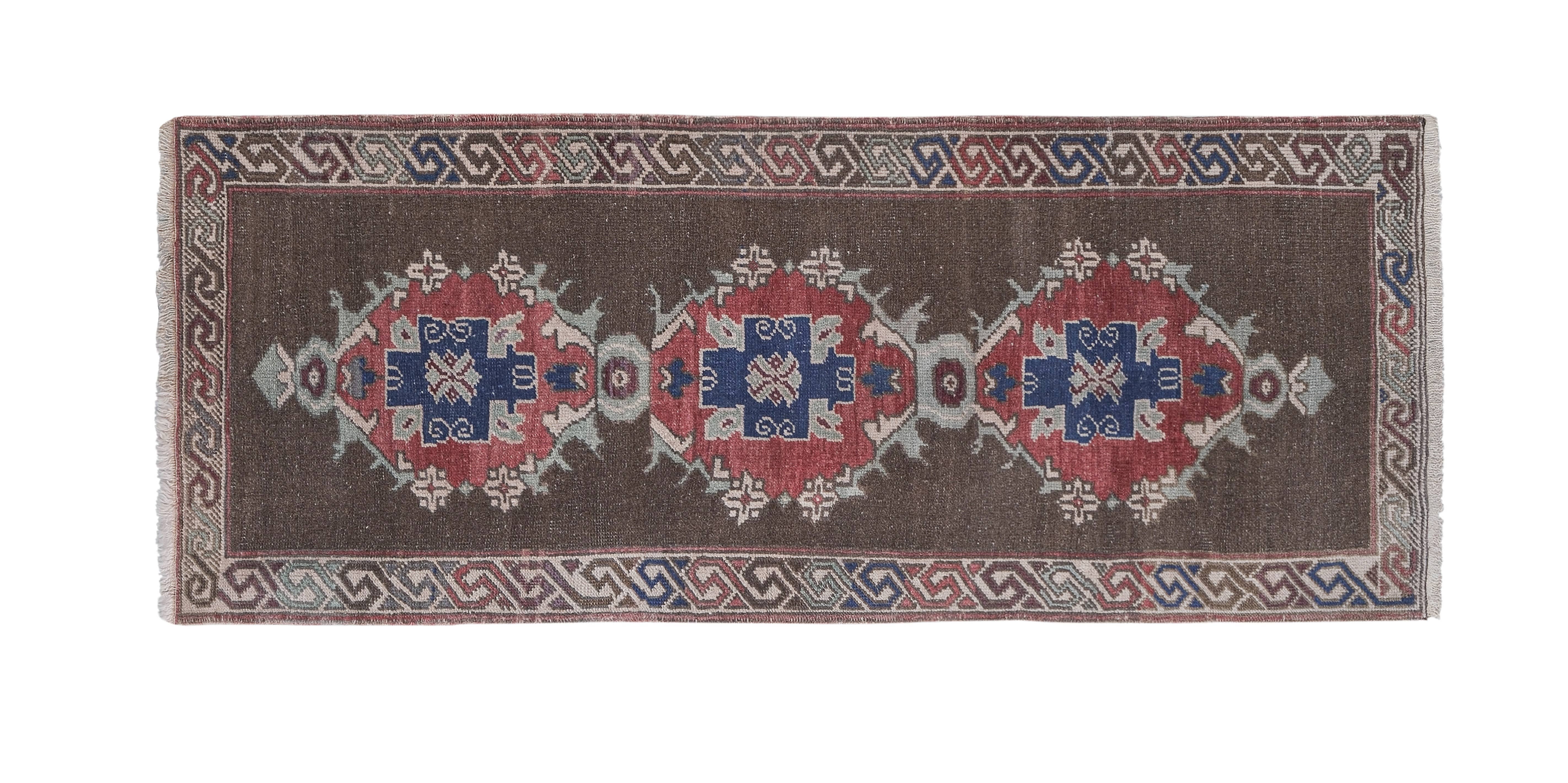 Vintage Turkish Anatolian Runner Rug 2'7'' x 7'2''