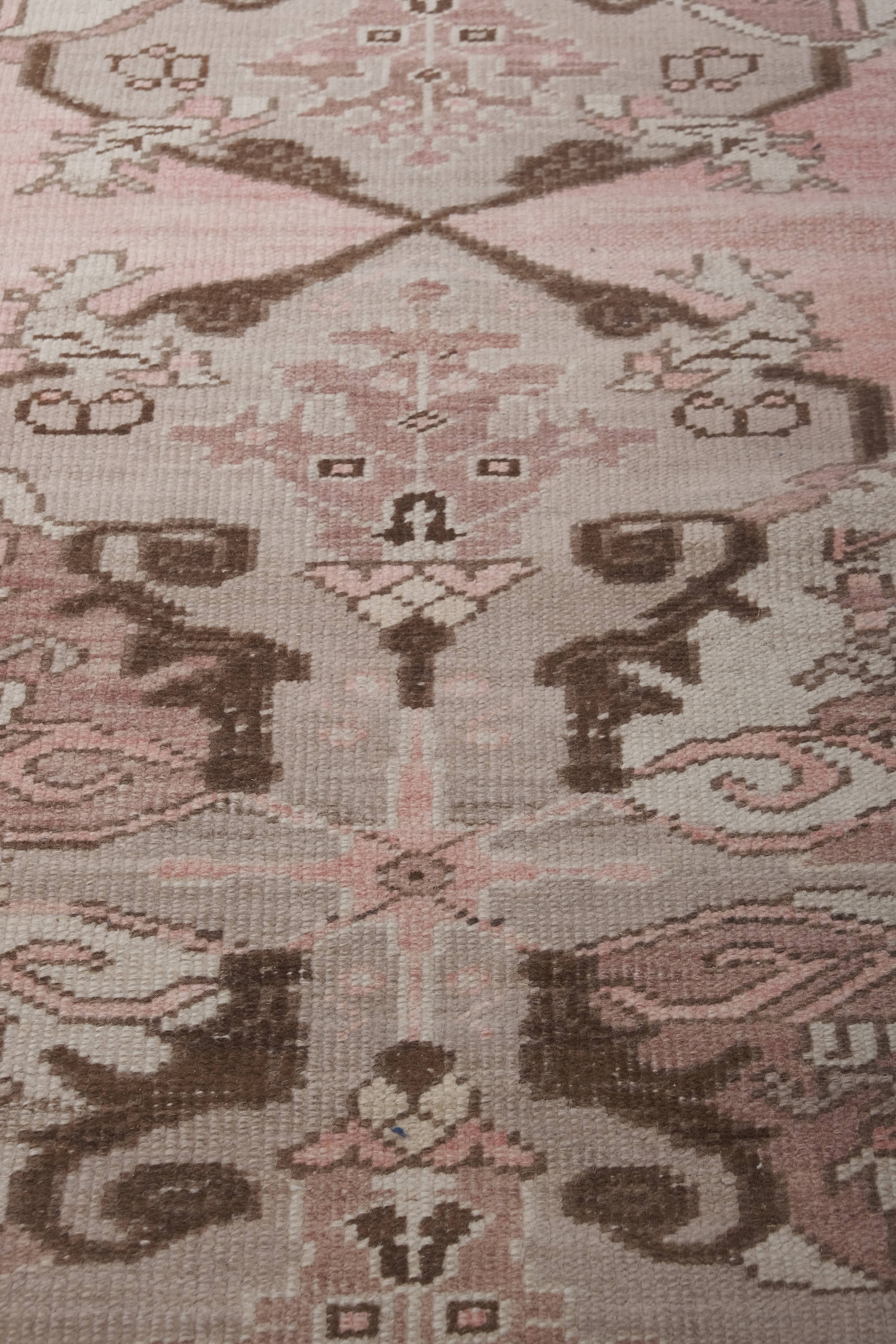 Vintage Turkish Karapinar Runner Rug 3'3'' x 21'4''