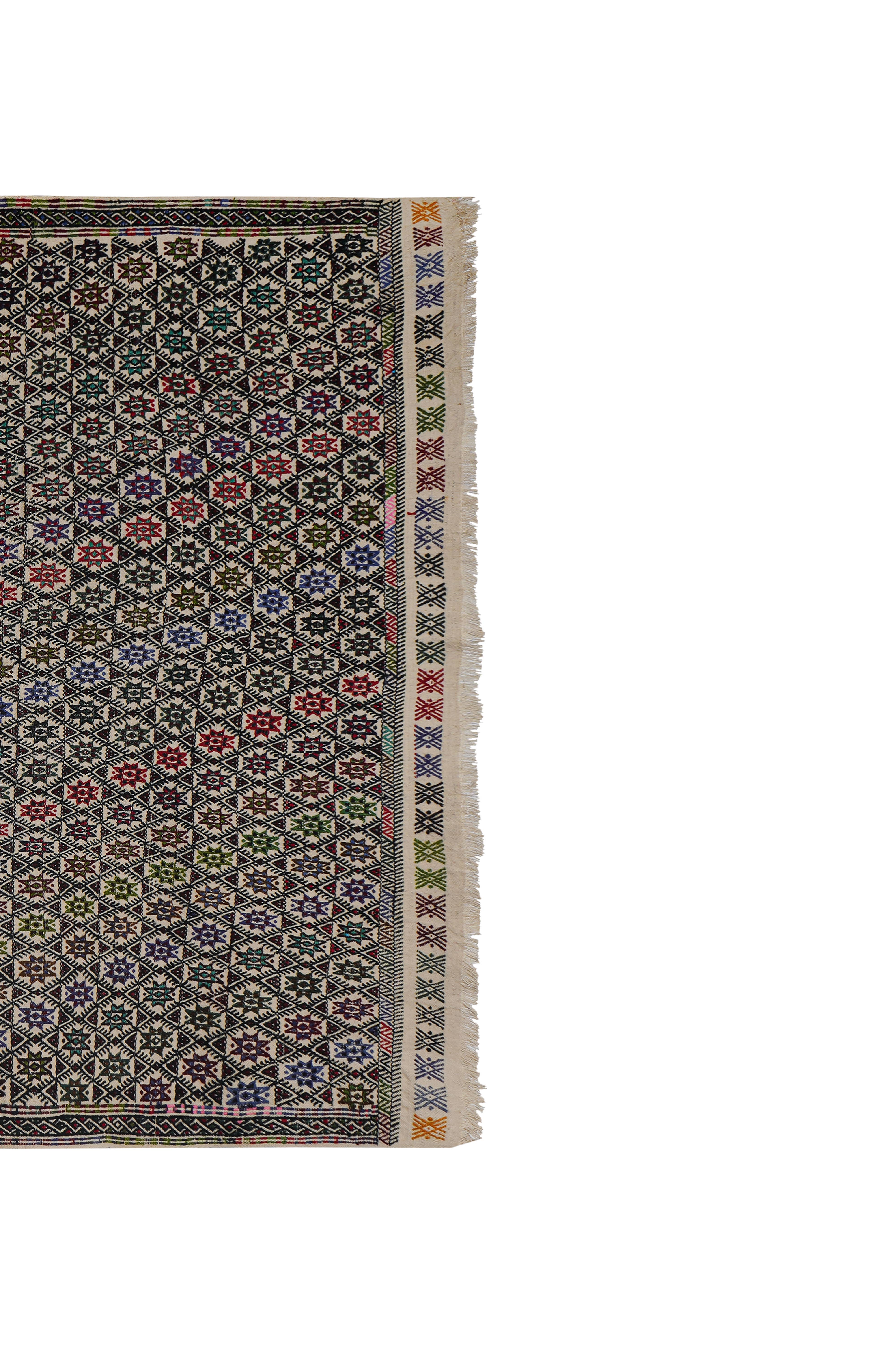 Vintage Turkish Kilim Rug 4'8'' x 6'9''