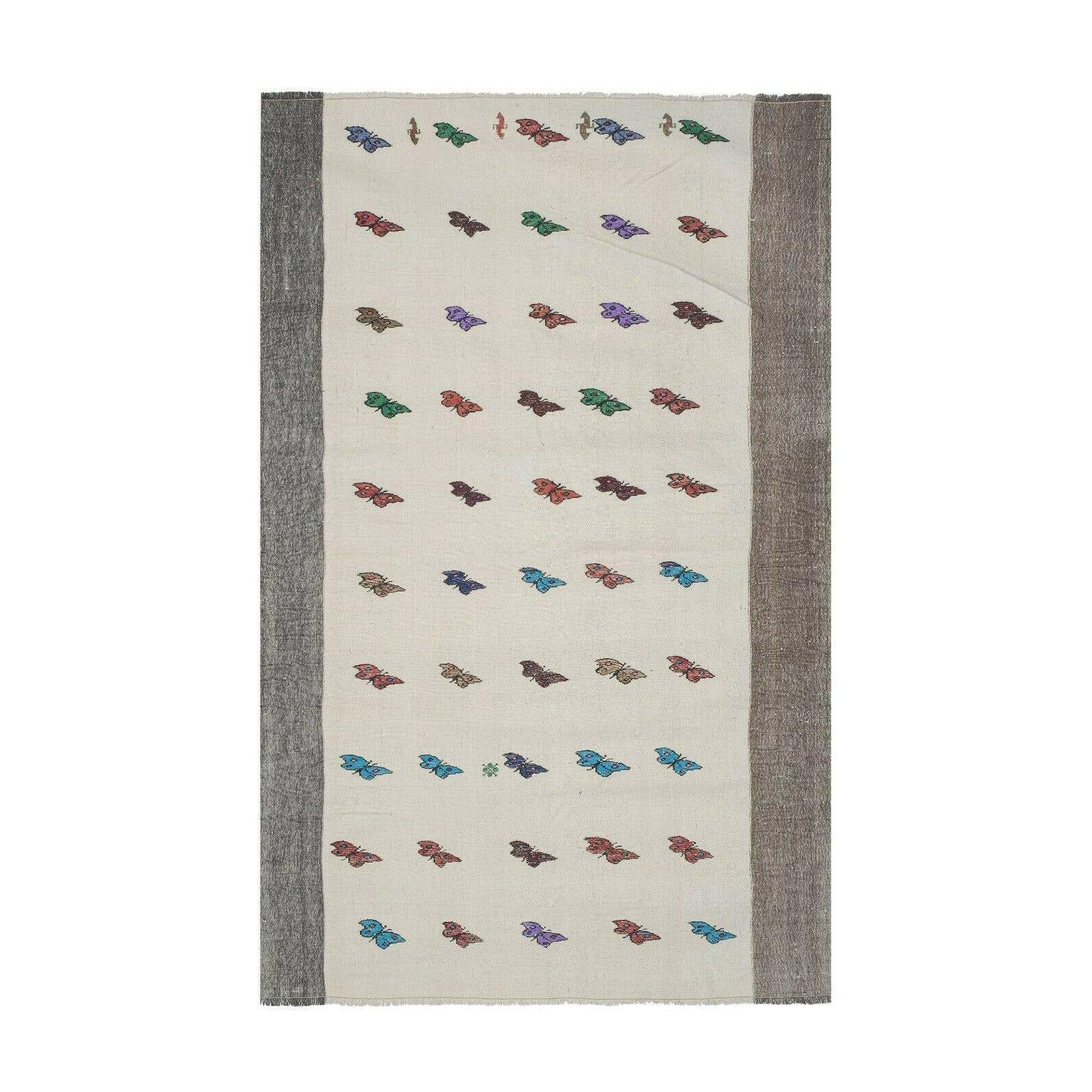 Vintage Turkish Kilim Rug 5'9'' x 8'6''