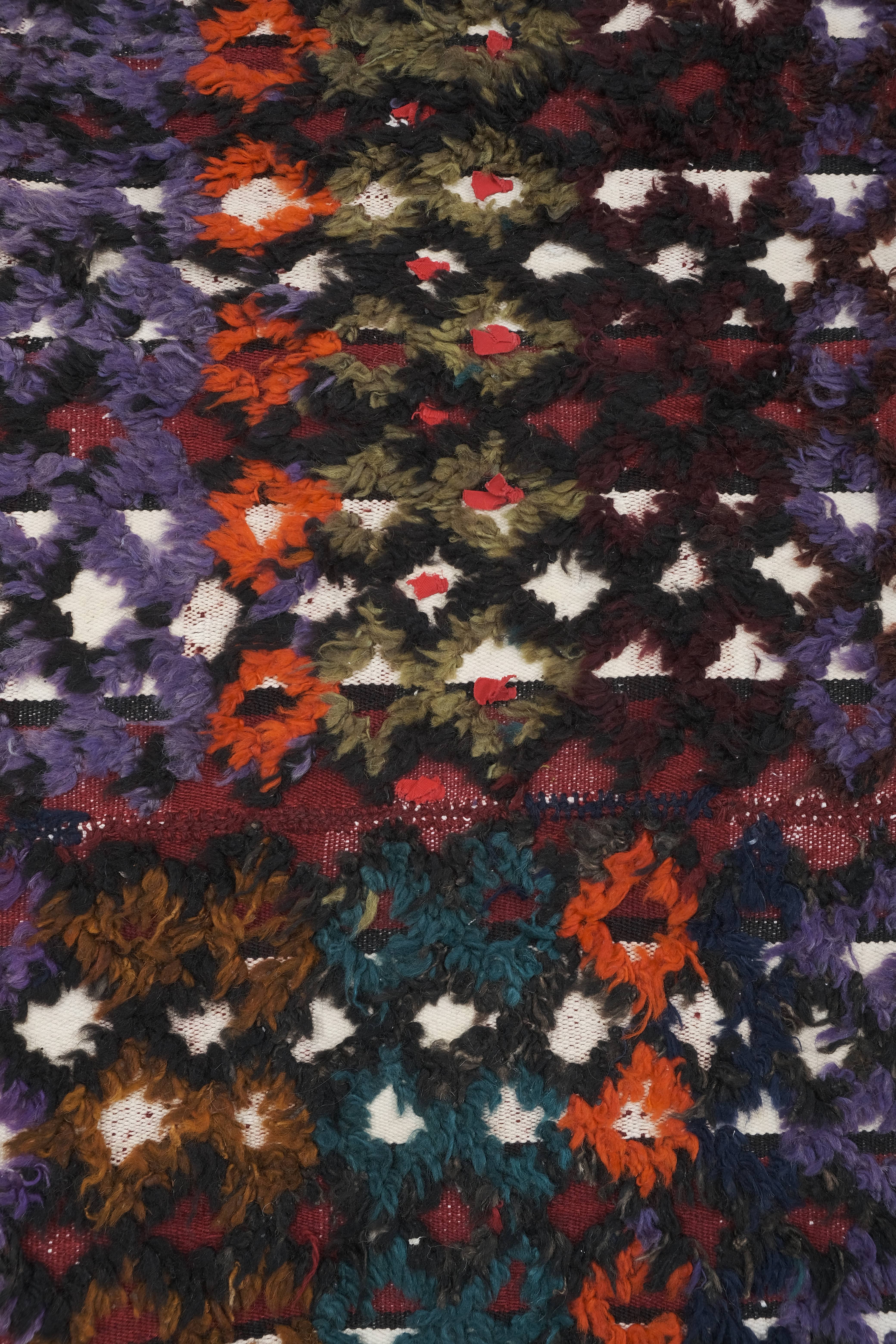 Vintage Turkish Tulu Rug 5'4'' x 7'6''