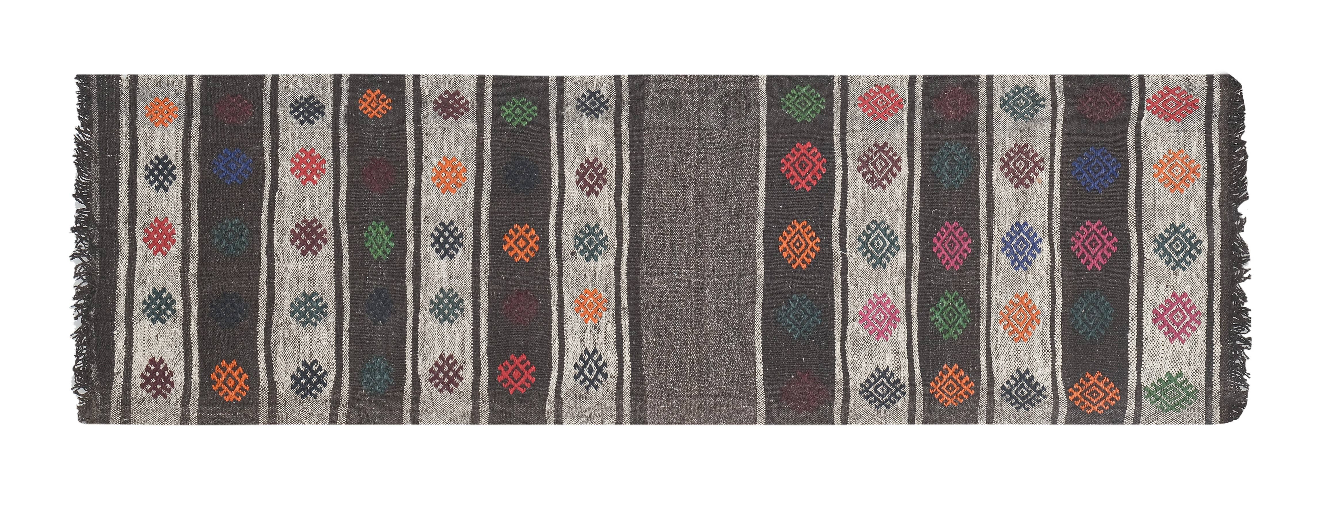 Vintage Turkish Kilim Runner 2'1'' x 6'6''