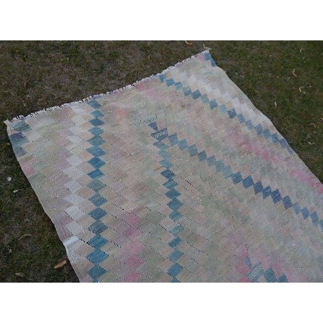 Vintage Turkish Kilim Runner 4'1'' x 9'10''