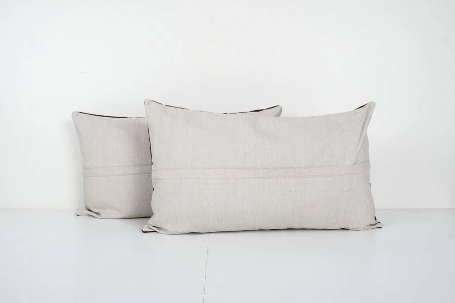 Silk Ikat Velvet Pillow Cover Set of 2 | 16'' x 28''