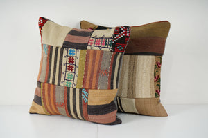 Kilim Patchwork Pillow Cover Set of 2 | 20'' x 20''