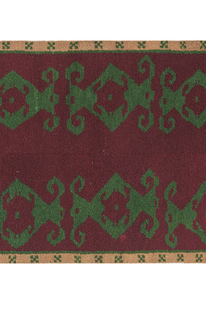 Vintage Checkered Turkish Tulu Rug 4' x 5'1''