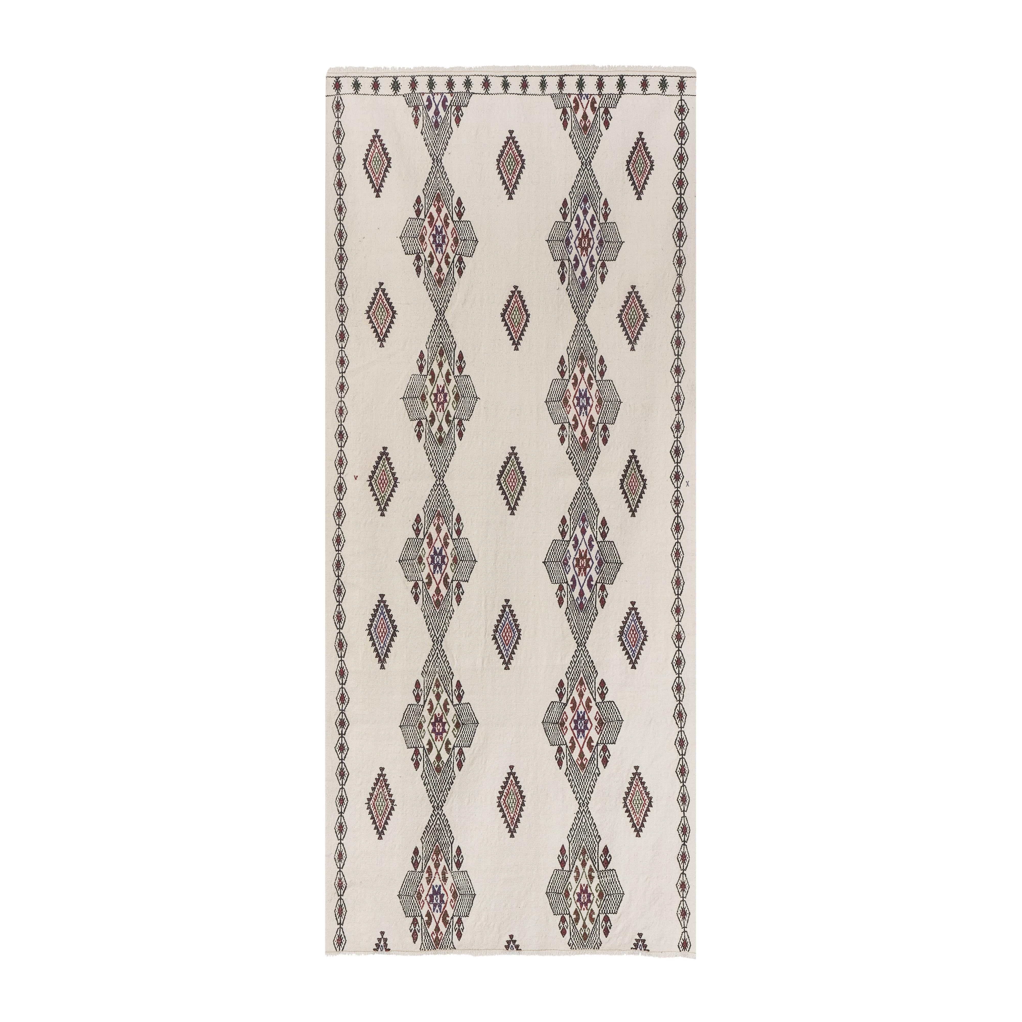 Vintage Turkish Kilim Runner 3' x 6'11''