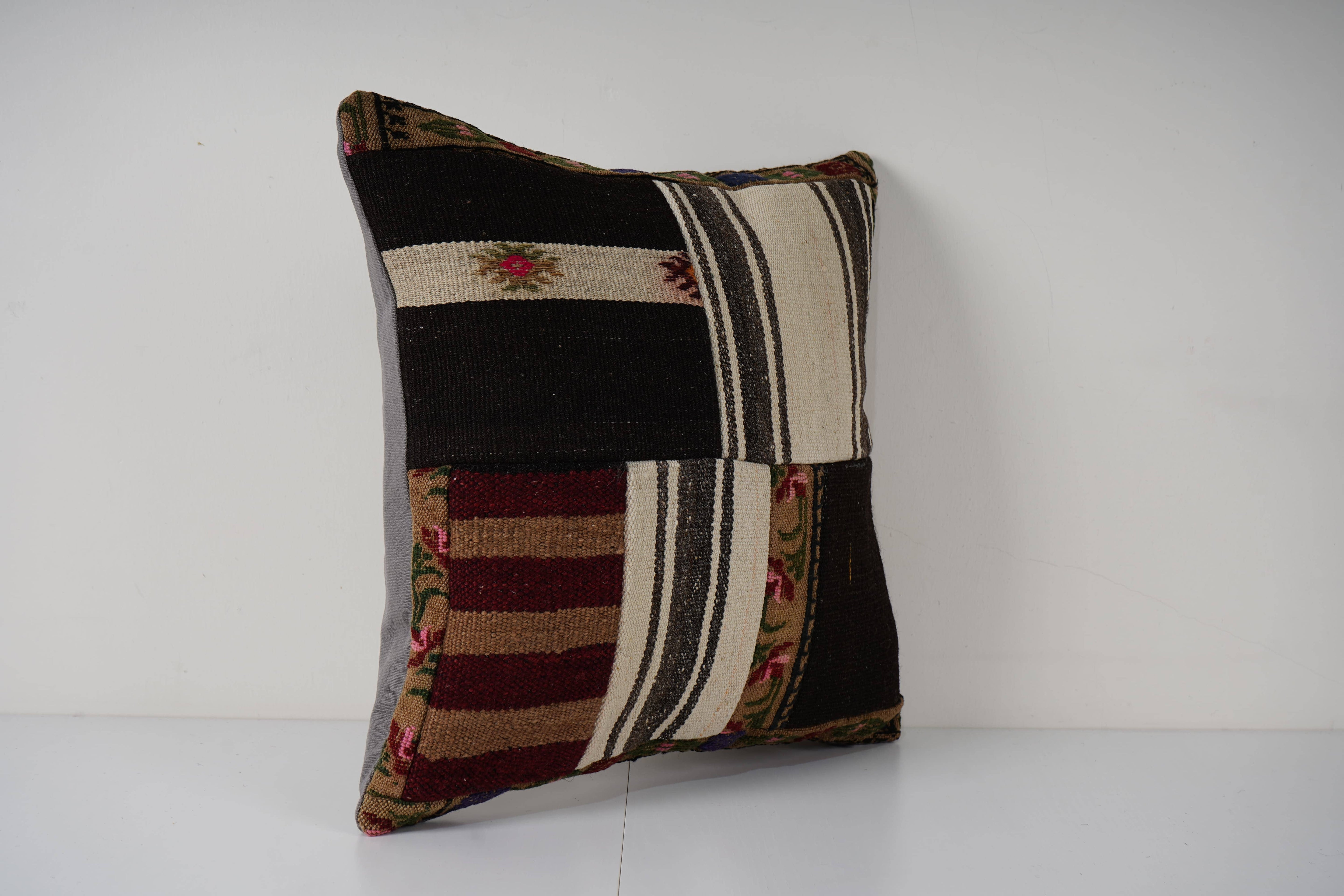 Kilim Patchwork Pillow Cover | 20'' x 20''