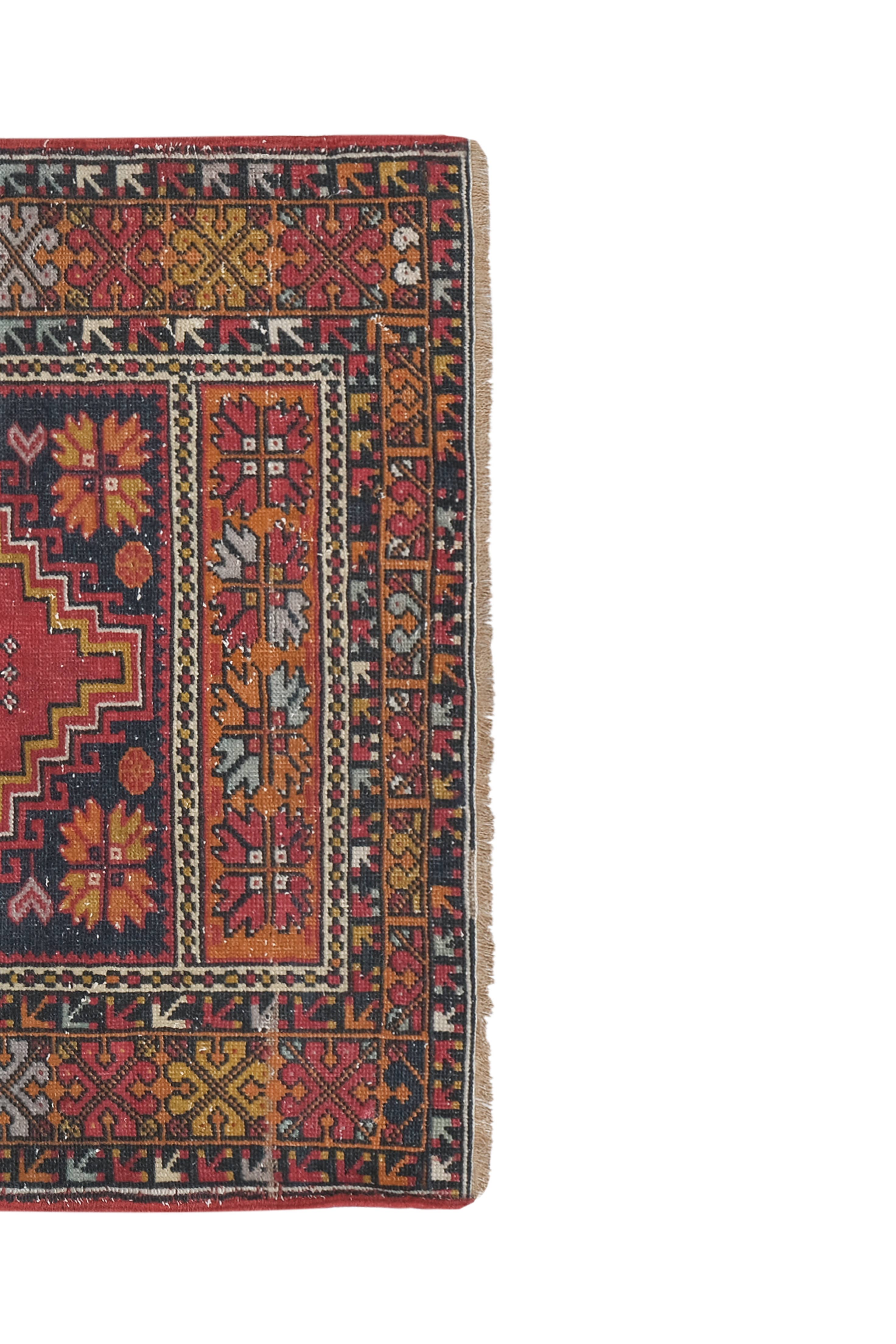 Vintage Turkish Anatolian Rug 3'7'' x 5'5''