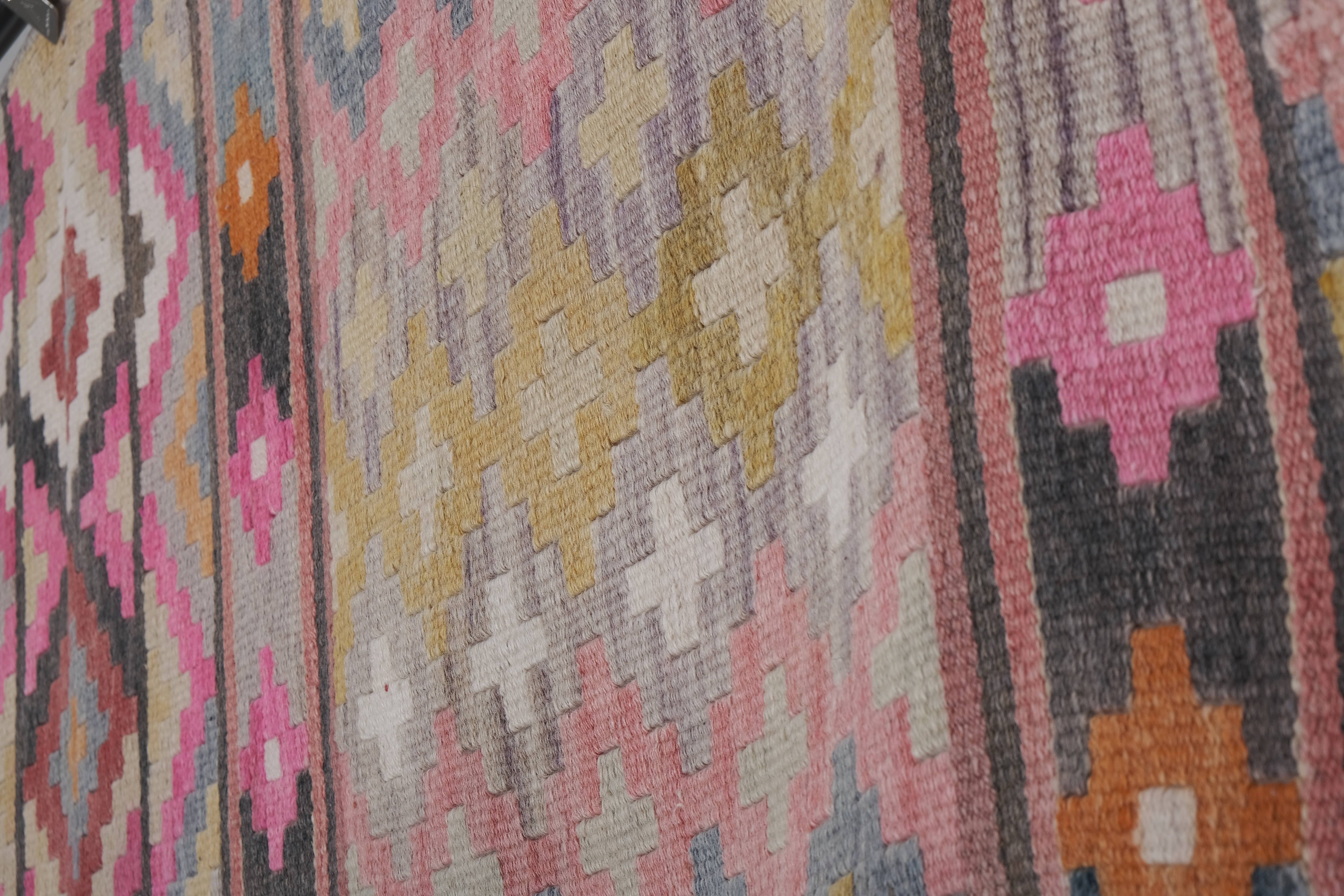 Vintage Turkish Kilim Runner 2'6'' x 12'2''