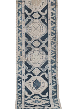 Vintage Turkish Karapinar Runner Rug 3'11'' x 12'10''