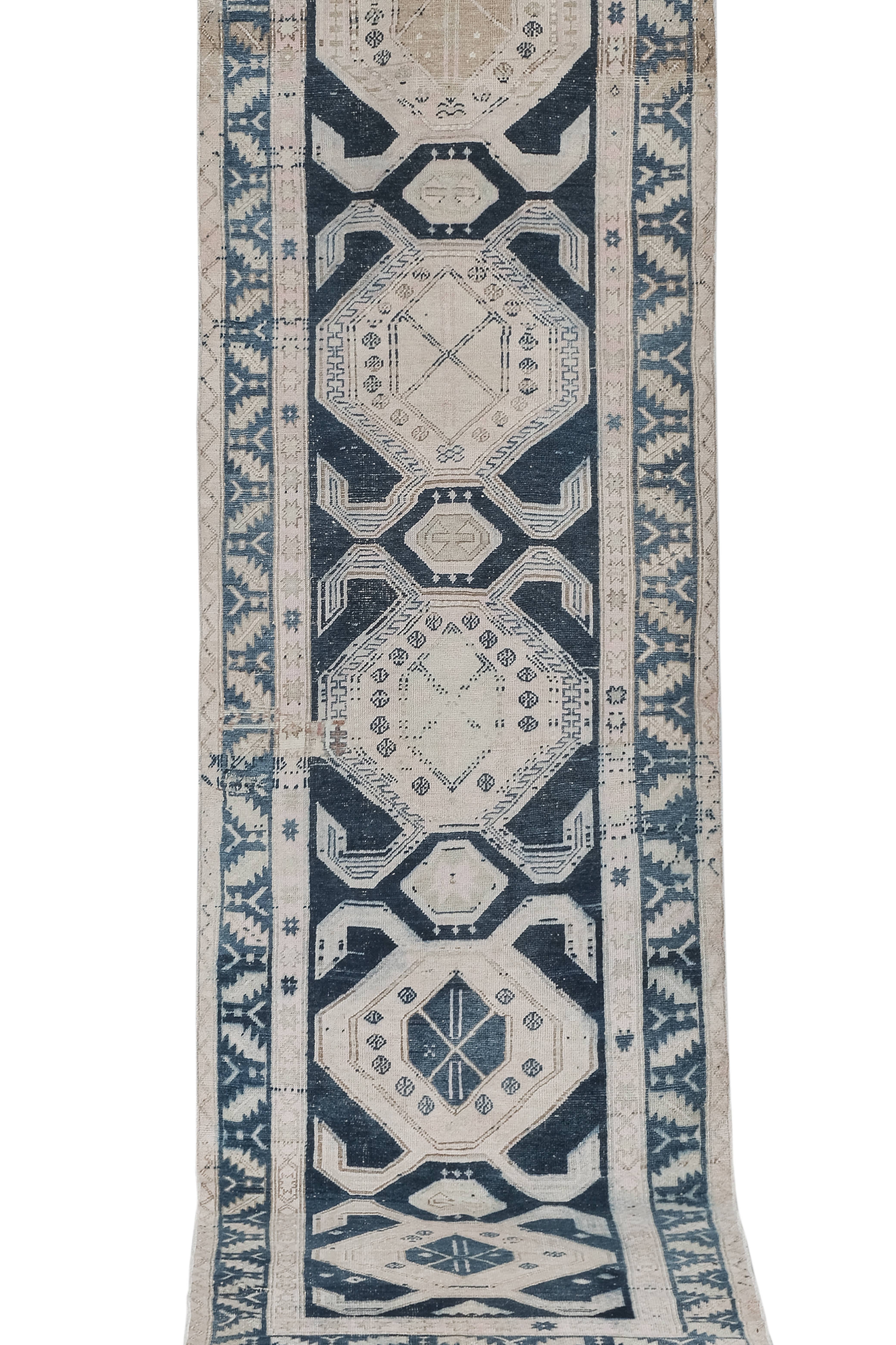 Vintage Turkish Karapinar Runner Rug 3'11'' x 12'10''