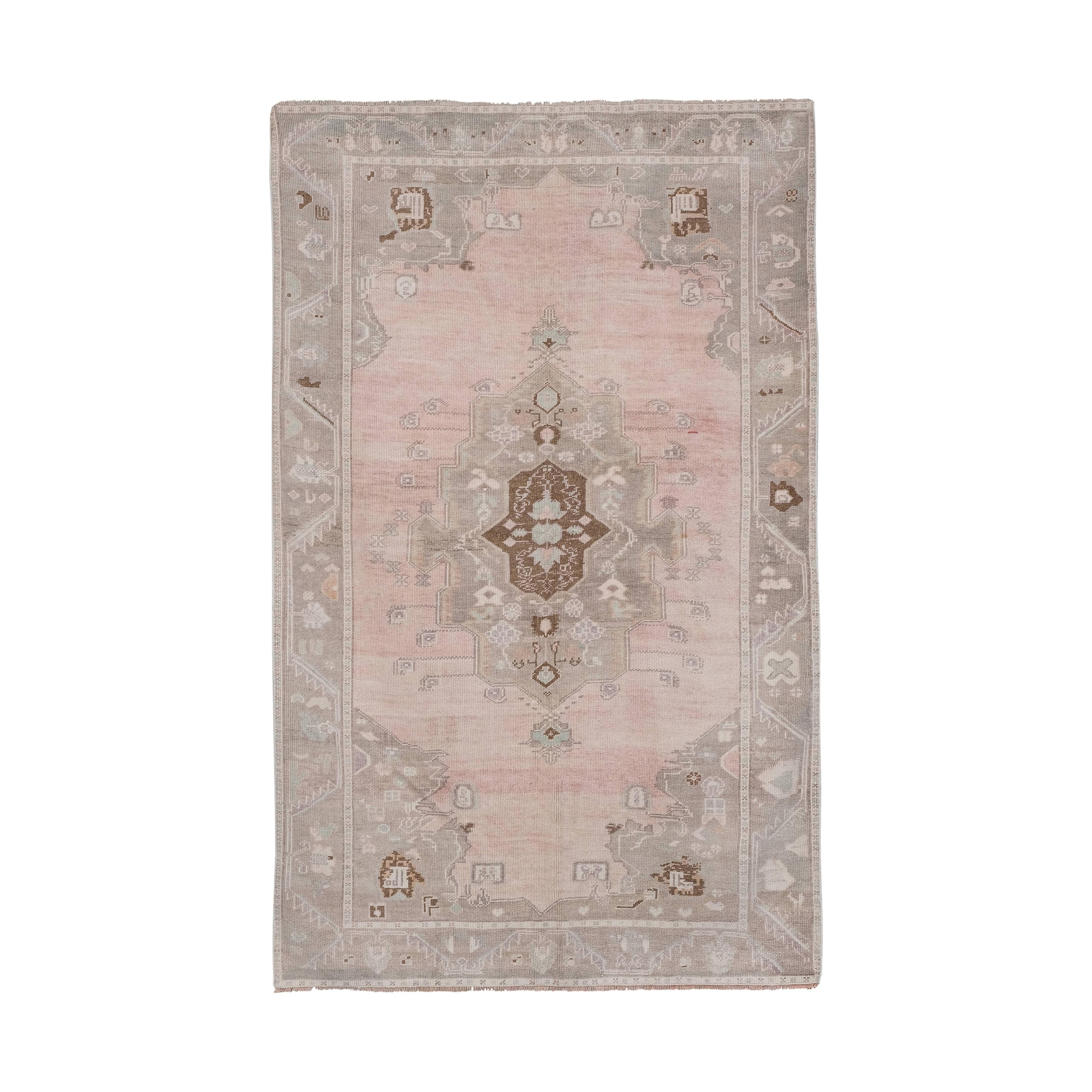 Vintage Oushak Rug 5'6'' x 8'7''
