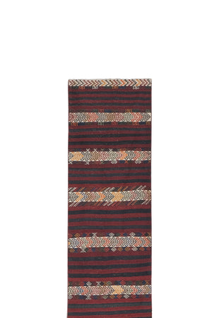 Vintage Turkish Kilim Runner 2'5'' x 20'8''
