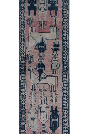 Vintage Turkish Runner Rug 3'4'' x 10'5''