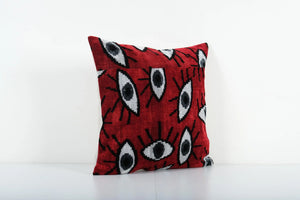 Silk Ikat Velvet Pillow Cover | 20'' x 20''