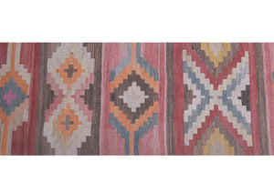 Vintage Turkish Kilim Runner 2'6'' x 21'8''