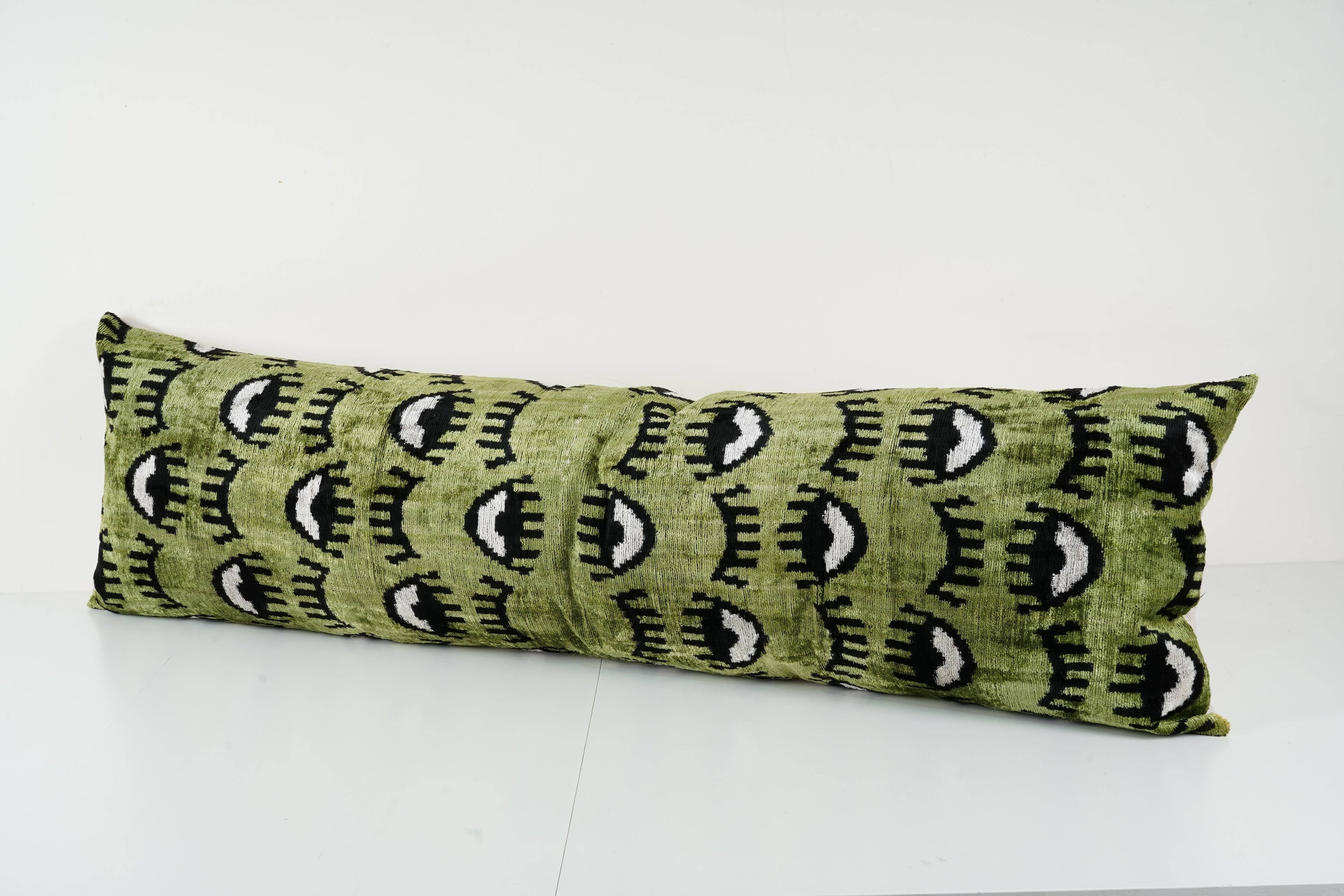 Silk Ikat Velvet Pillow Cover | 16'' x 51''