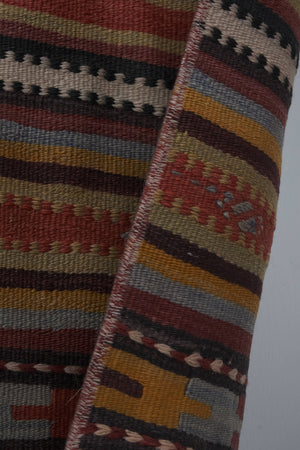 Vintage Turkish Kilim Runner 2'5'' x 25'4''